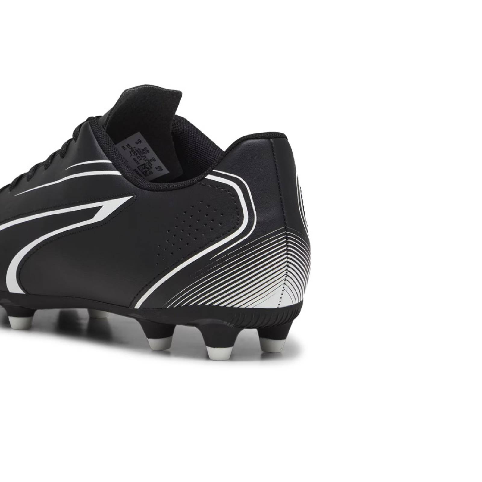 Tenis Futbol Soccer Tachos Puma VITORIA Negro/Blanco.