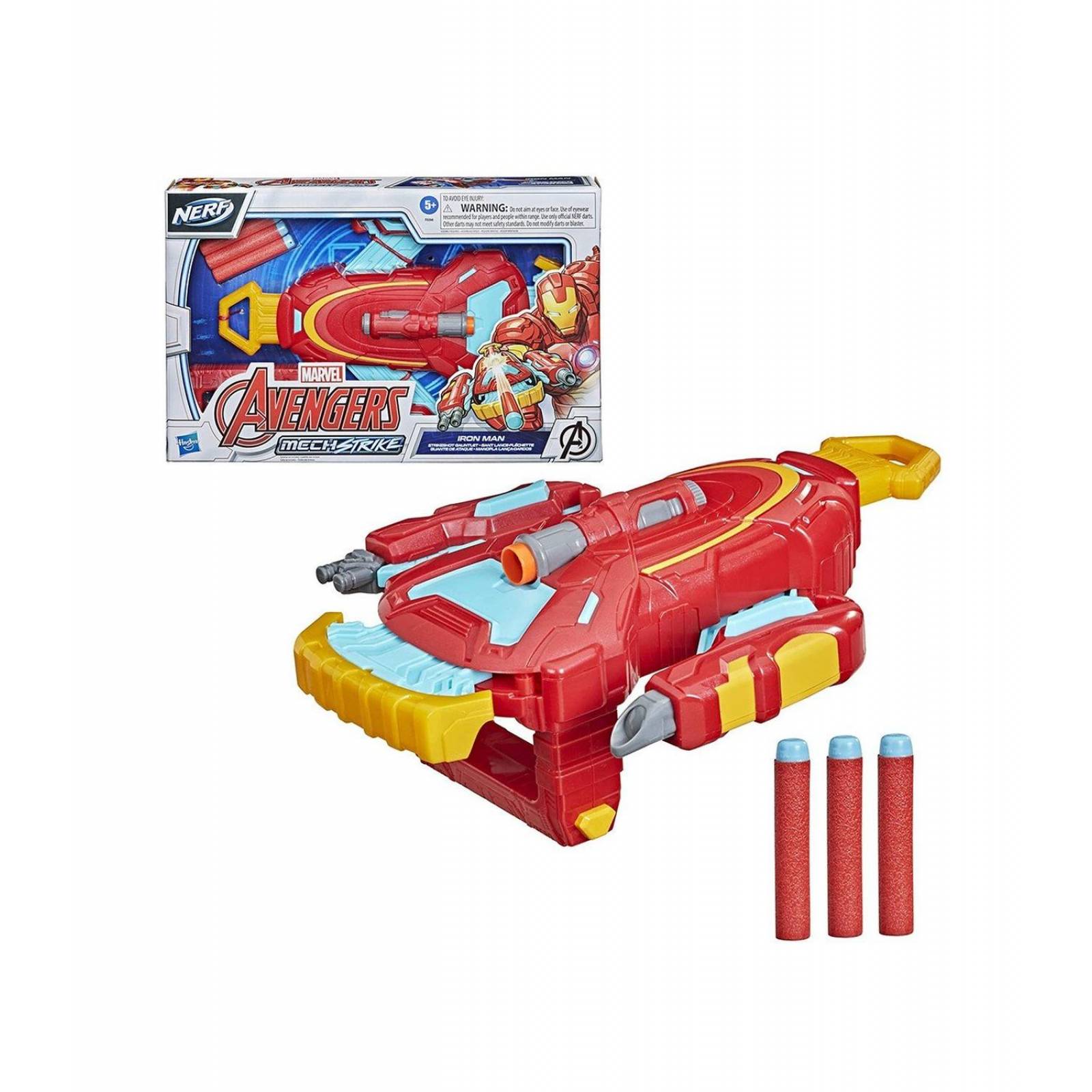 Nerf Marvel: Mech Strike Iron Man - Guante Lanza Dardos 
