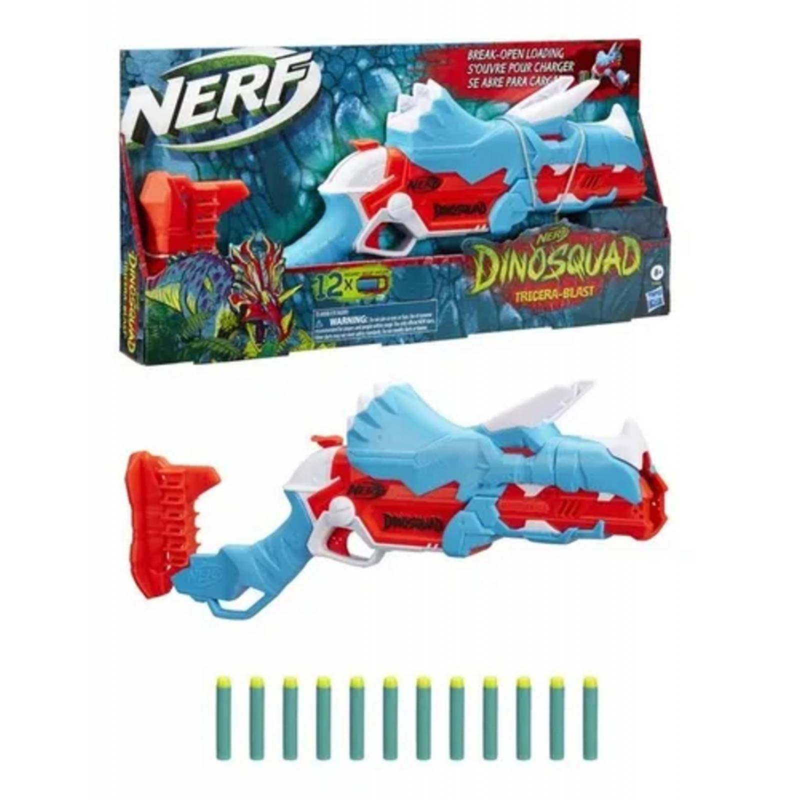 Nerf: Dinosquad - Tricera Blast Lanzador De Dardos 