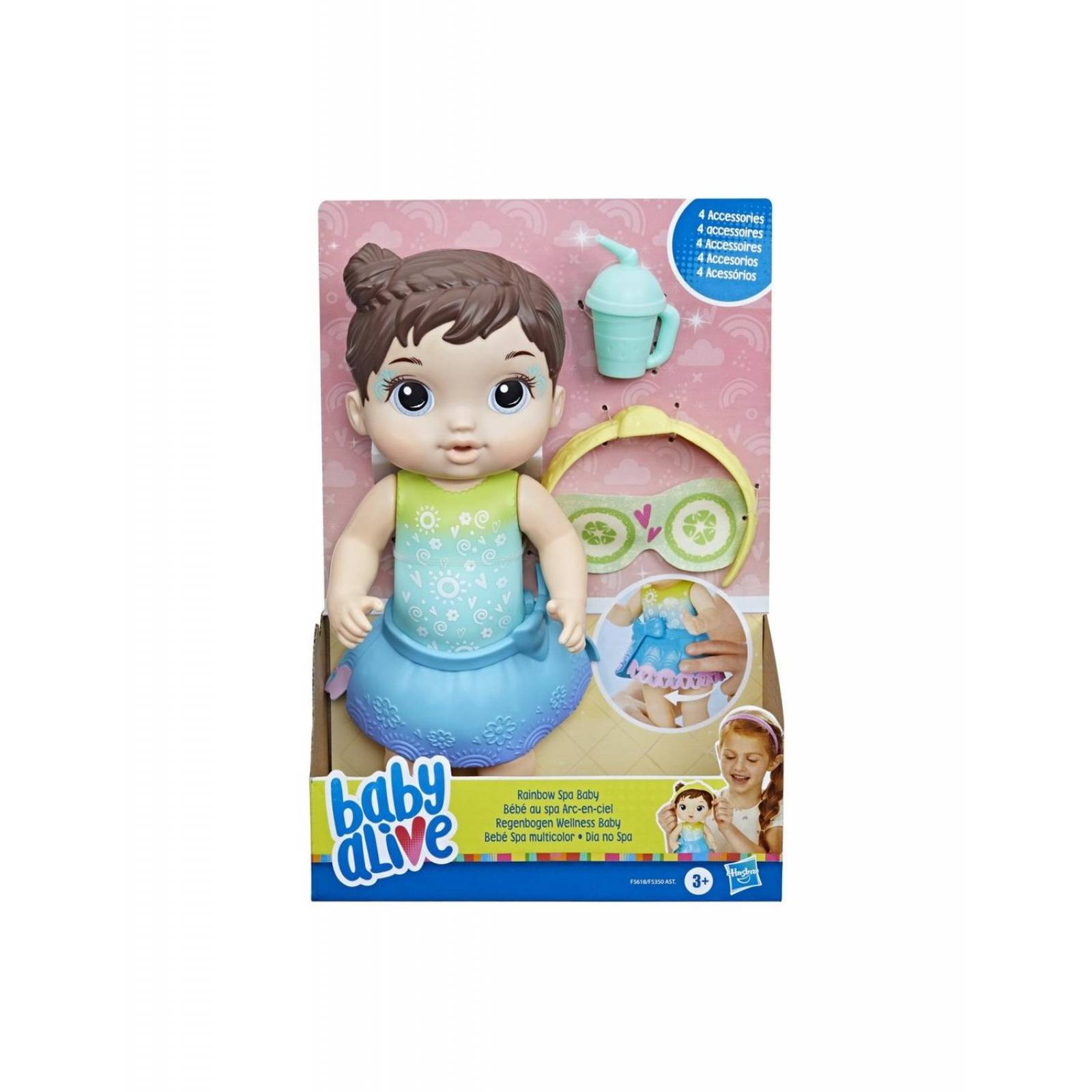 Baby Alive: Rainbow Spa - Bebe Morena Muñeca 