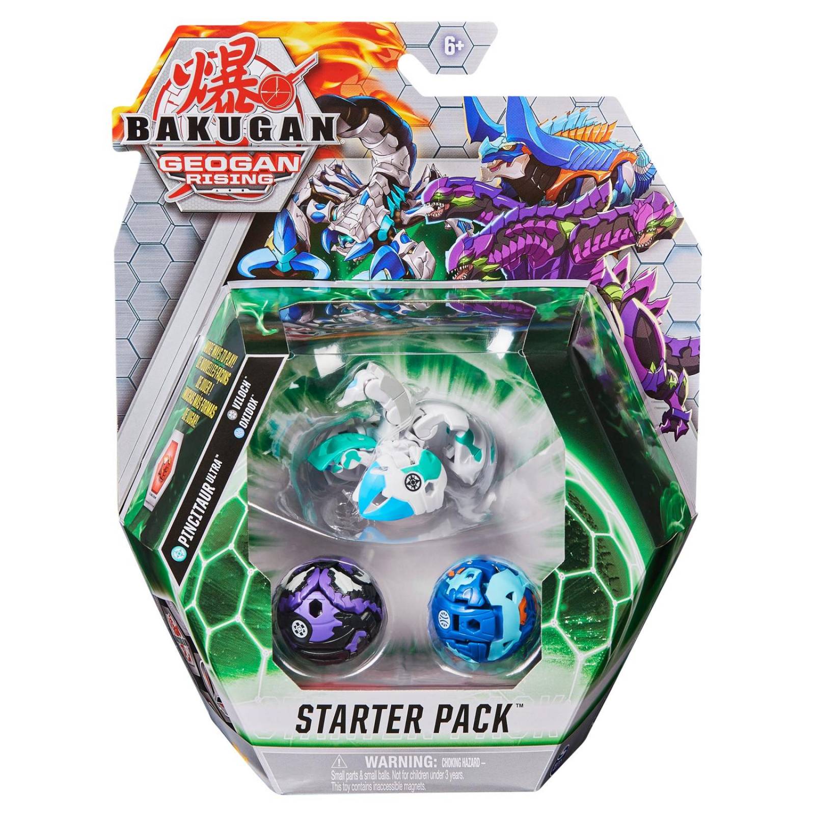 Bakugan: Bakugan Geogan Rising Starterpack - Pincitaur Ultra, Viloch, Oxidox 