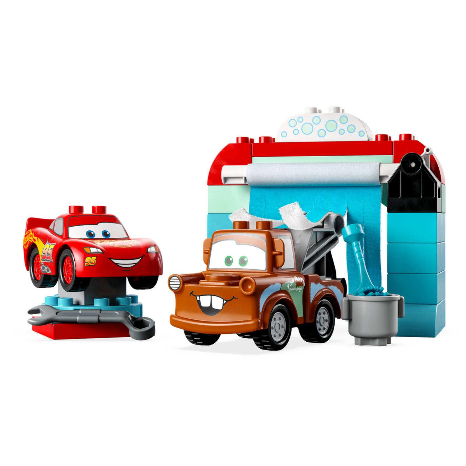 LEGO DUPLO Disney Diversion en el Autolavado con Rayo McQueen y Mate 10996 