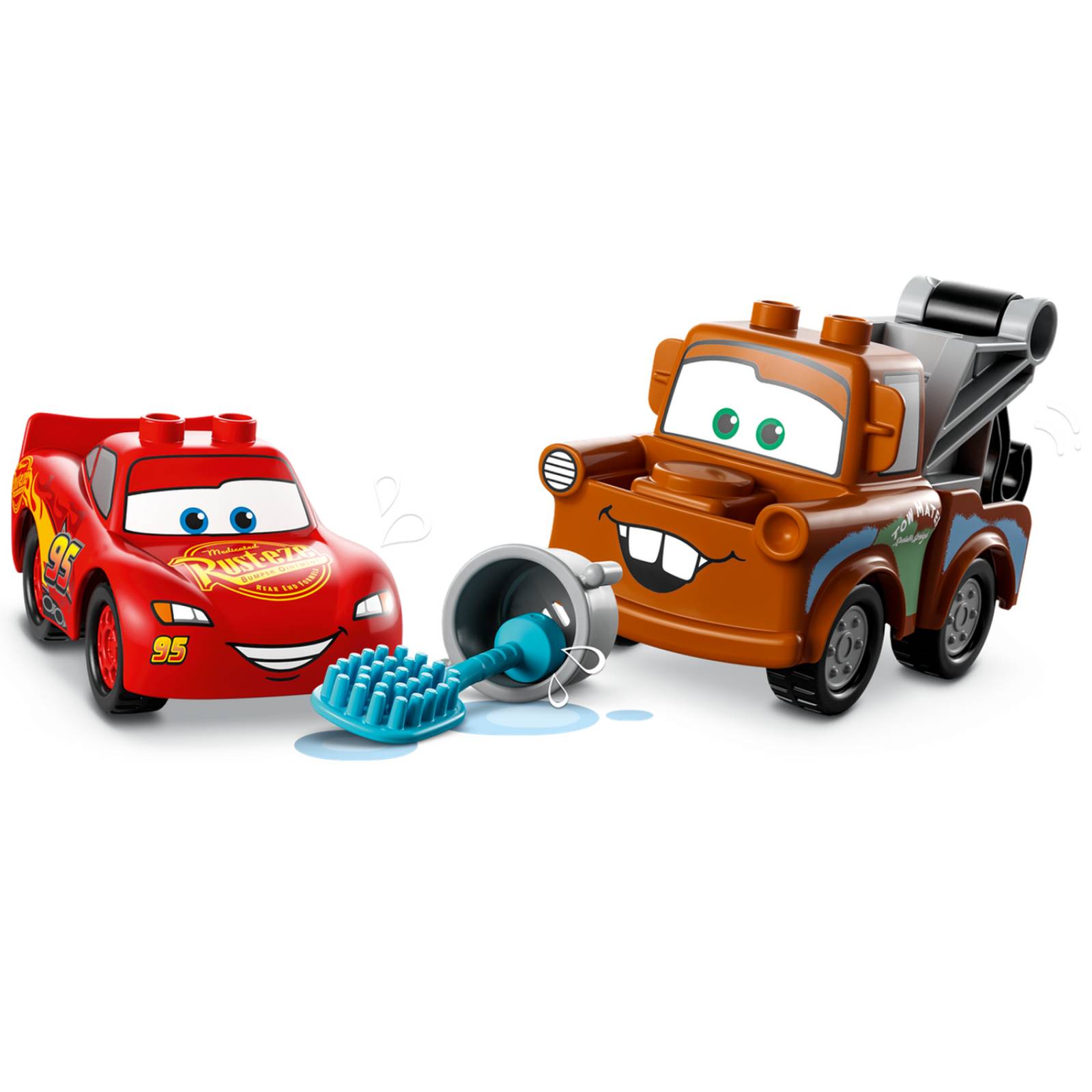 LEGO DUPLO Disney Diversion en el Autolavado con Rayo McQueen y Mate 10996 
