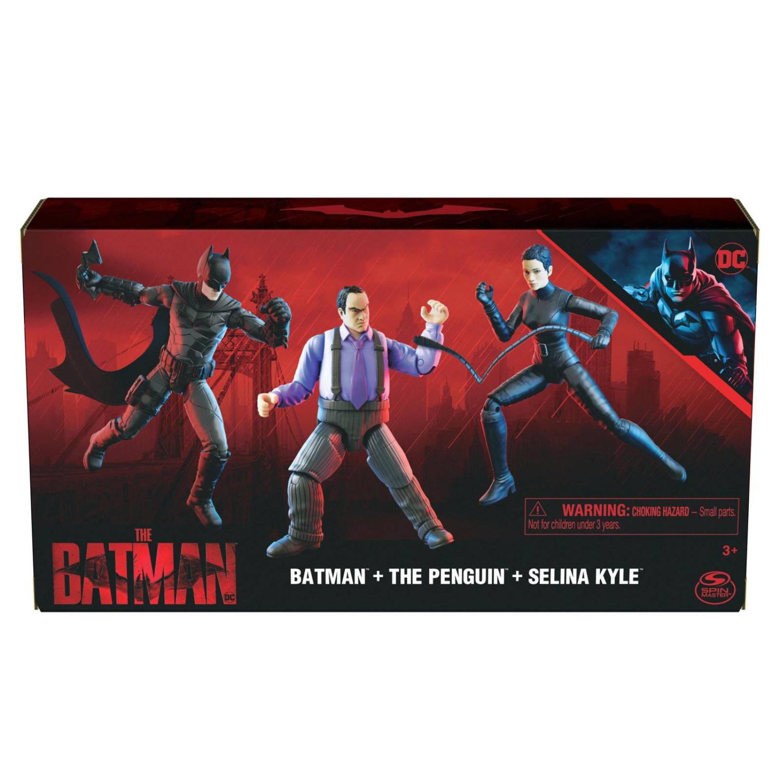 Batman Movie: Batman La Pelicula - Batman, Pinguino Y Selina Kyle 3 Pack 4 Pulgadas 