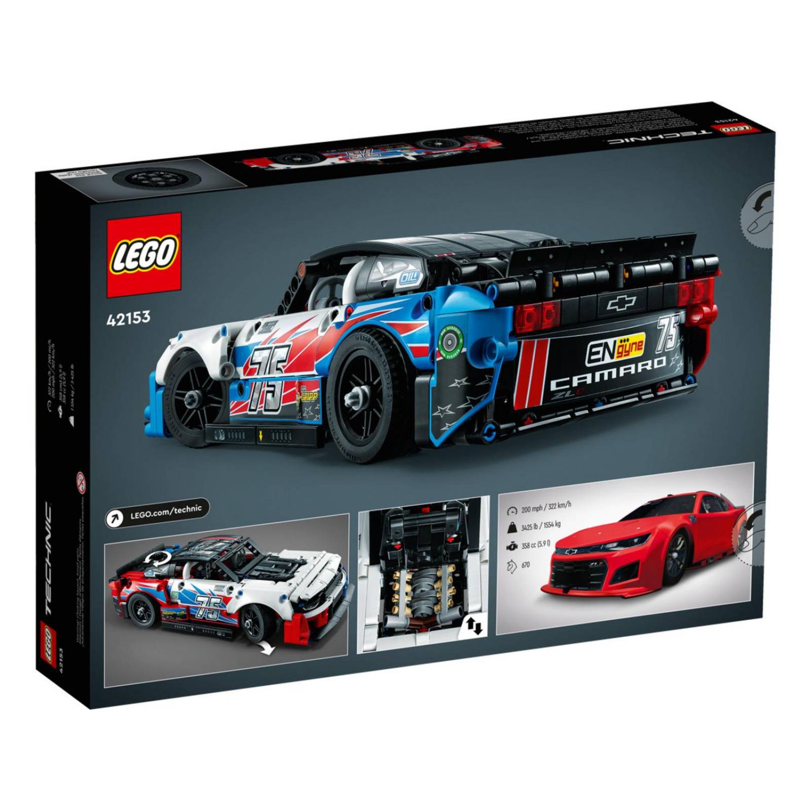 LEGO Technic NASCAR Next Gen Chevrolet Camaro ZL1 42153 