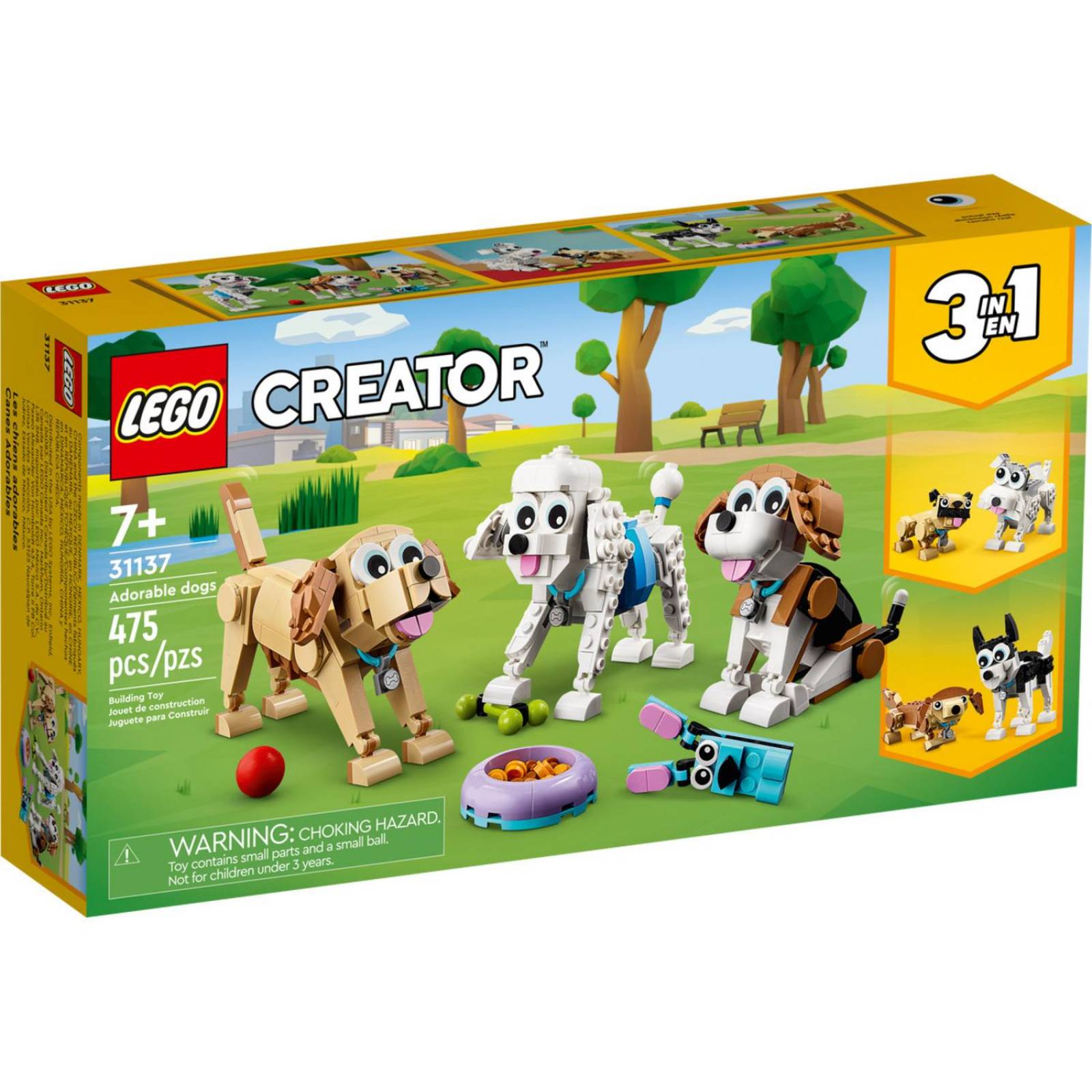 LEGO Creator 3 en 1 Perros Adorables 31137 