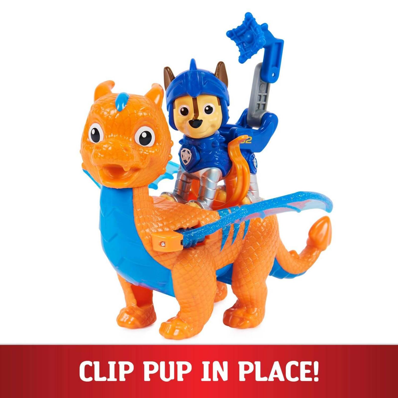 Paw Patrol: Caballeros Al Rescate - Figura Chase Con Draco 