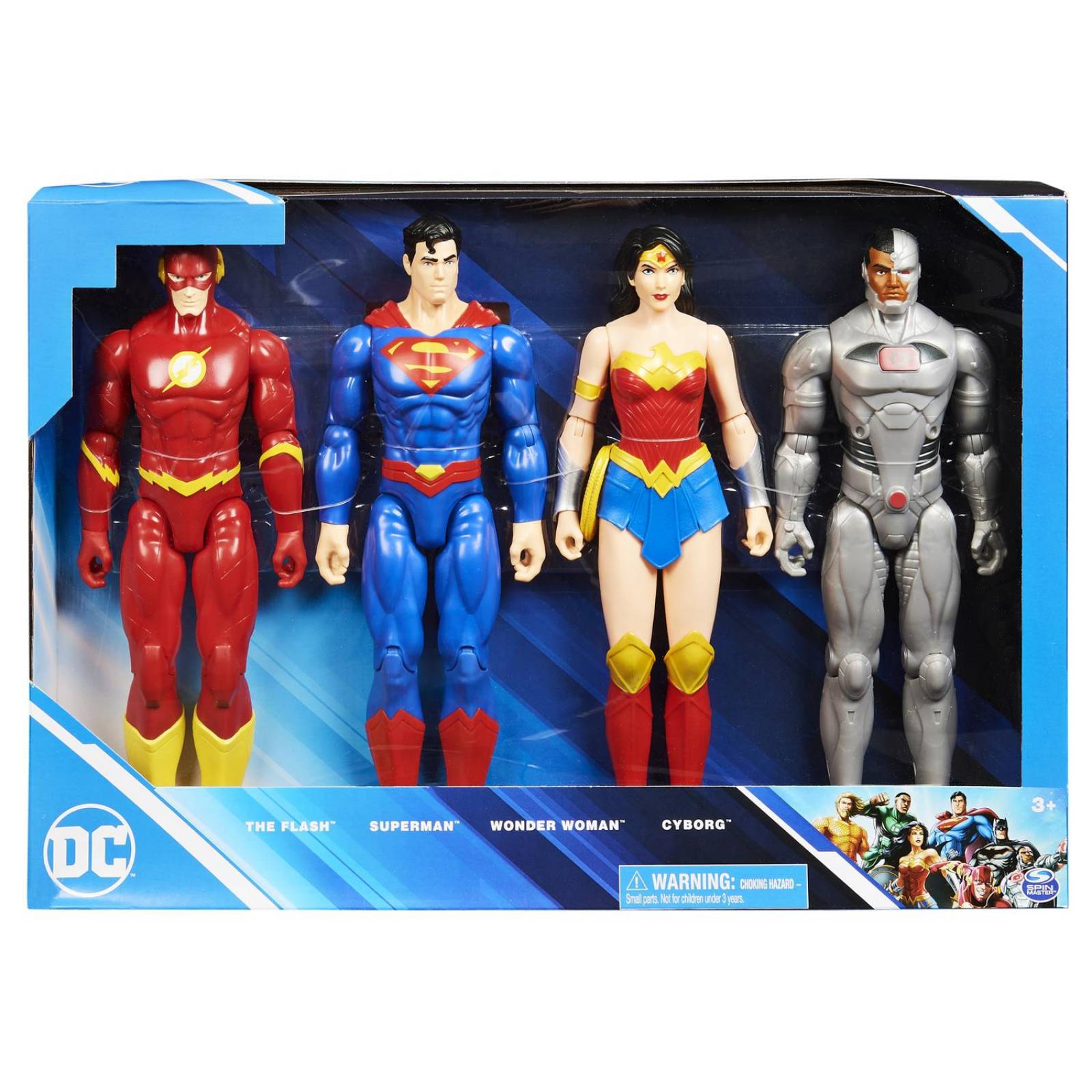 Dc: Liga De La Justicia Figura De Accion 4 Pack 12 Pulgadas 