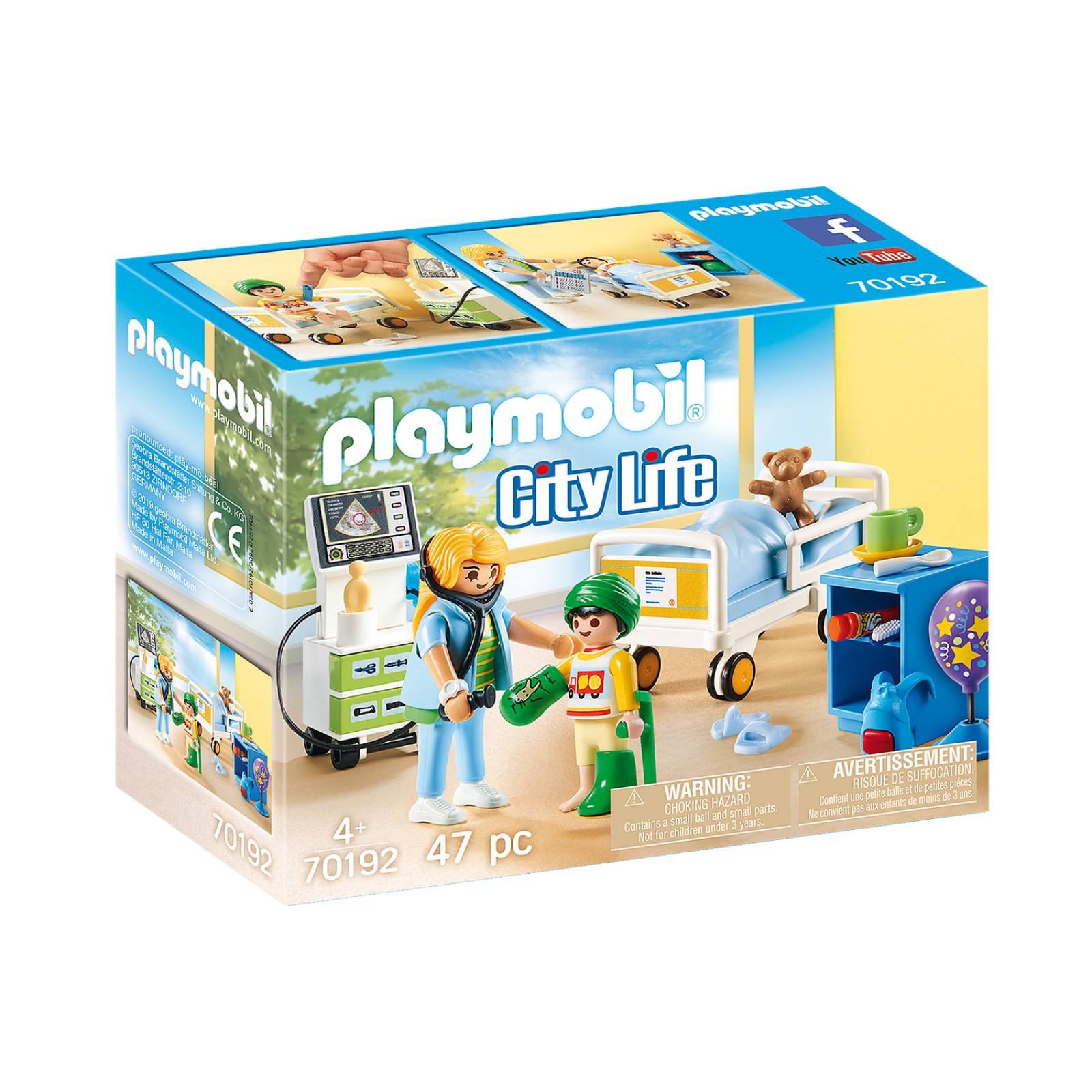 Playmobil City Life - El Gran Hospital: Sala Hospital Infantil 70192 