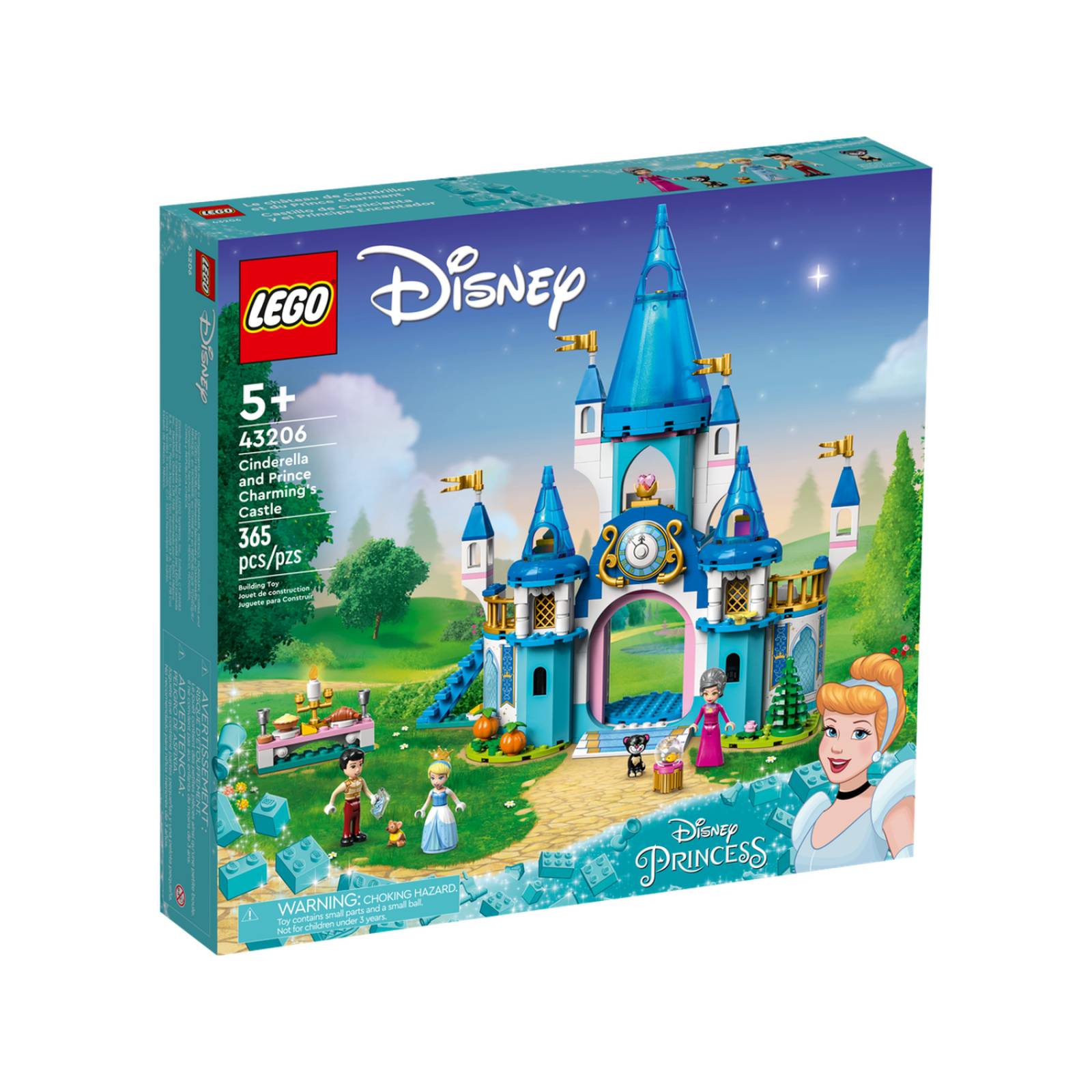 LEGO Disney Princess Castillo de Cenicienta y el Principe 43206 