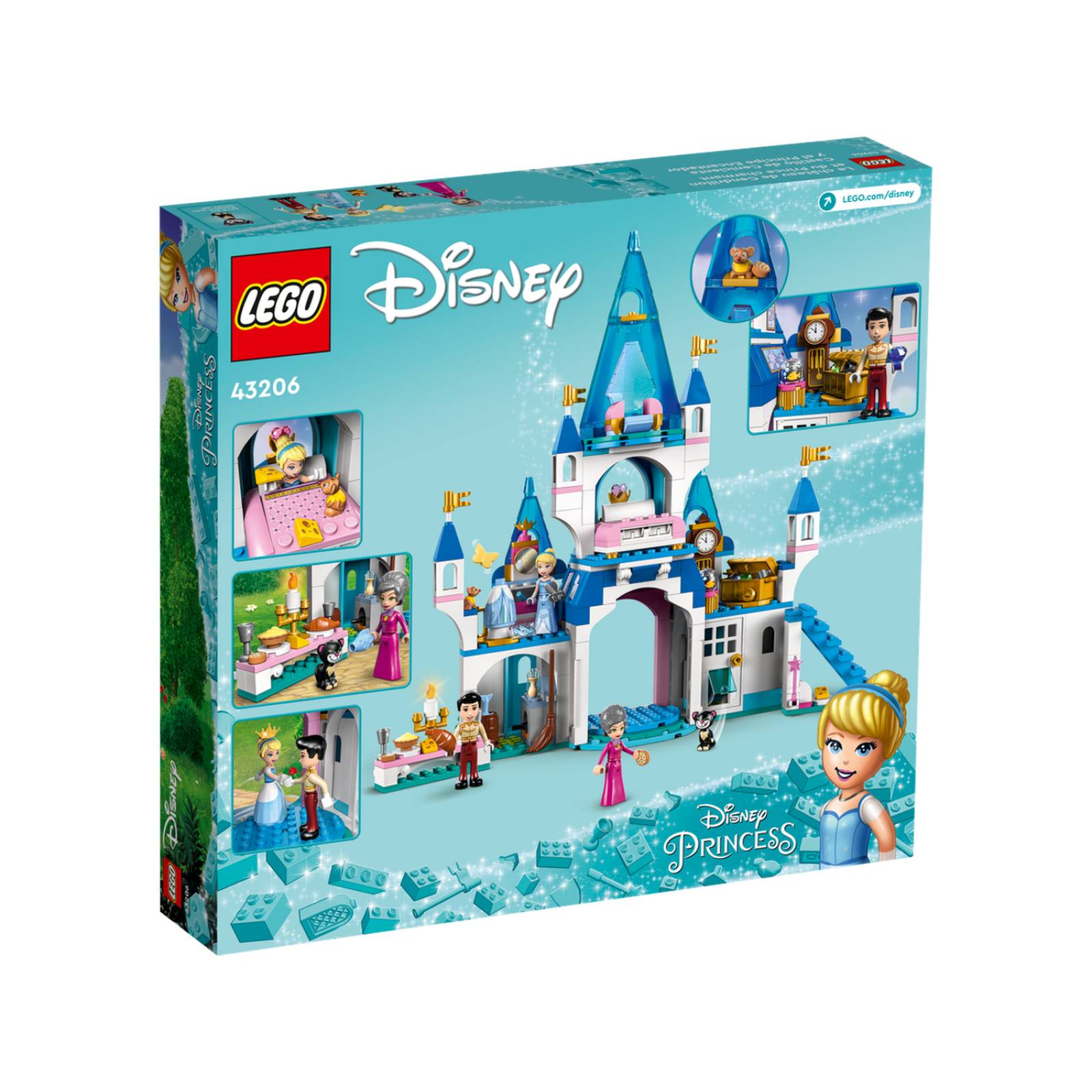 LEGO Disney Princess Castillo de Cenicienta y el Principe 43206 