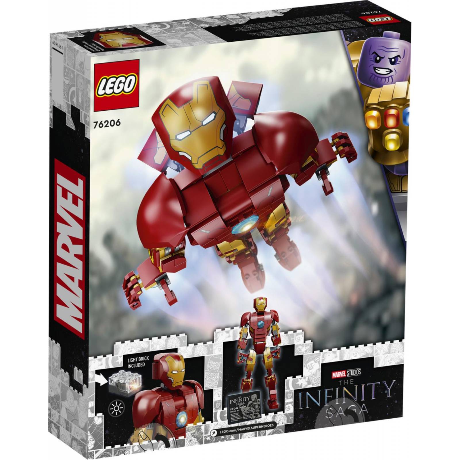 LEGO Marvel Super Heroes Infinity Saga Figura de Iron Man 76206 