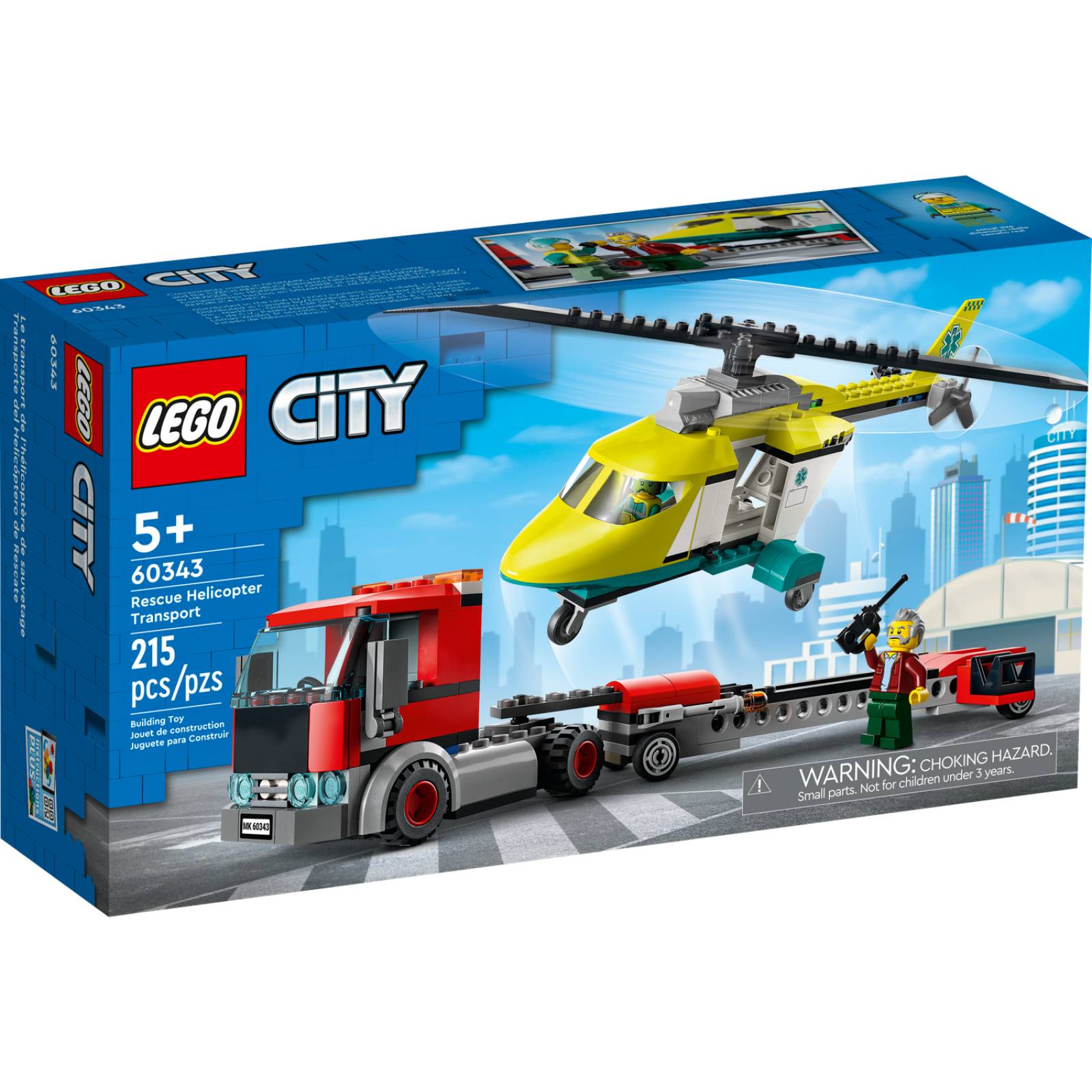 LEGO City Transporte del Helicoptero de Rescate 60343