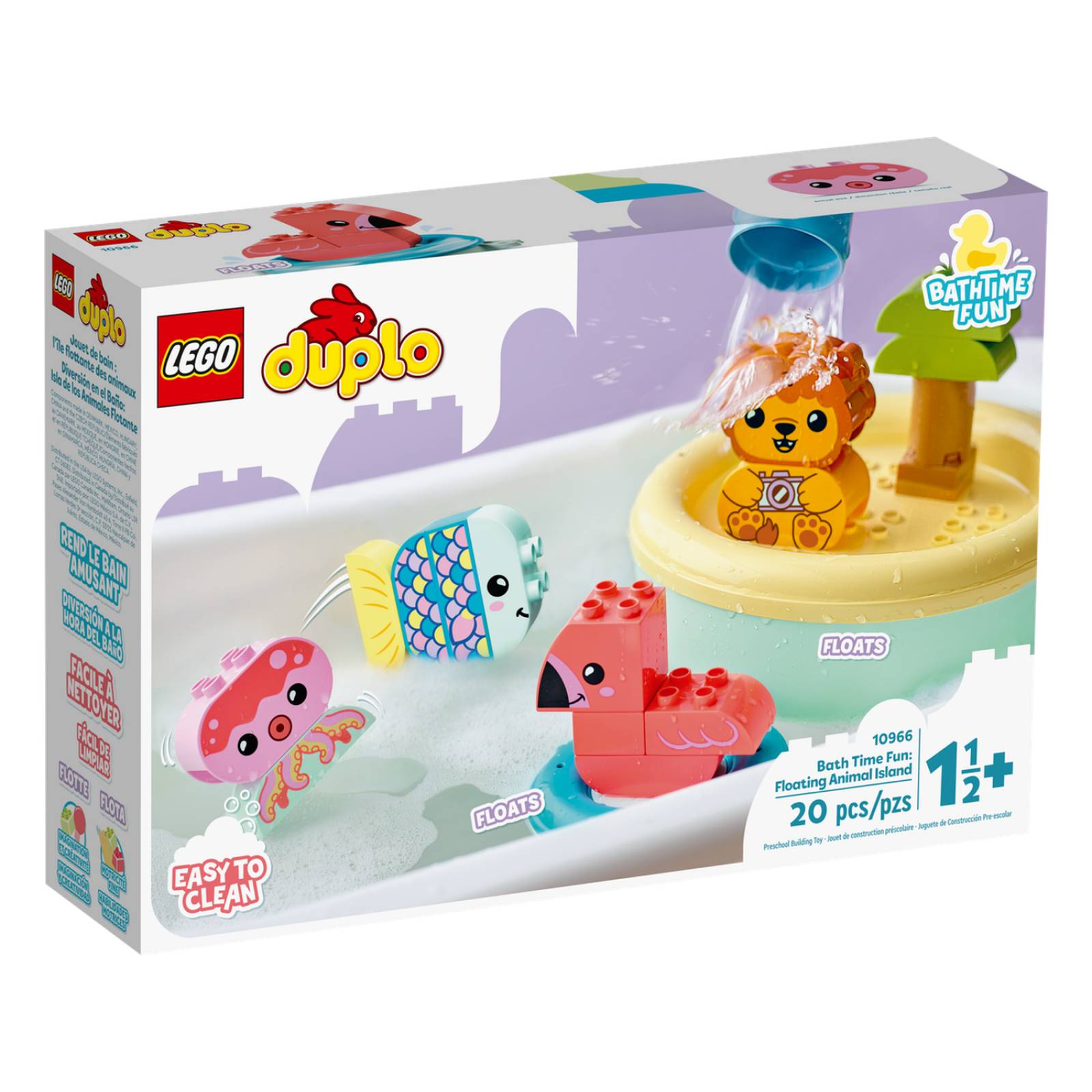 LEGO DUPLO My First Diversion en el Baño: Isla de los Animales Flotante 10966