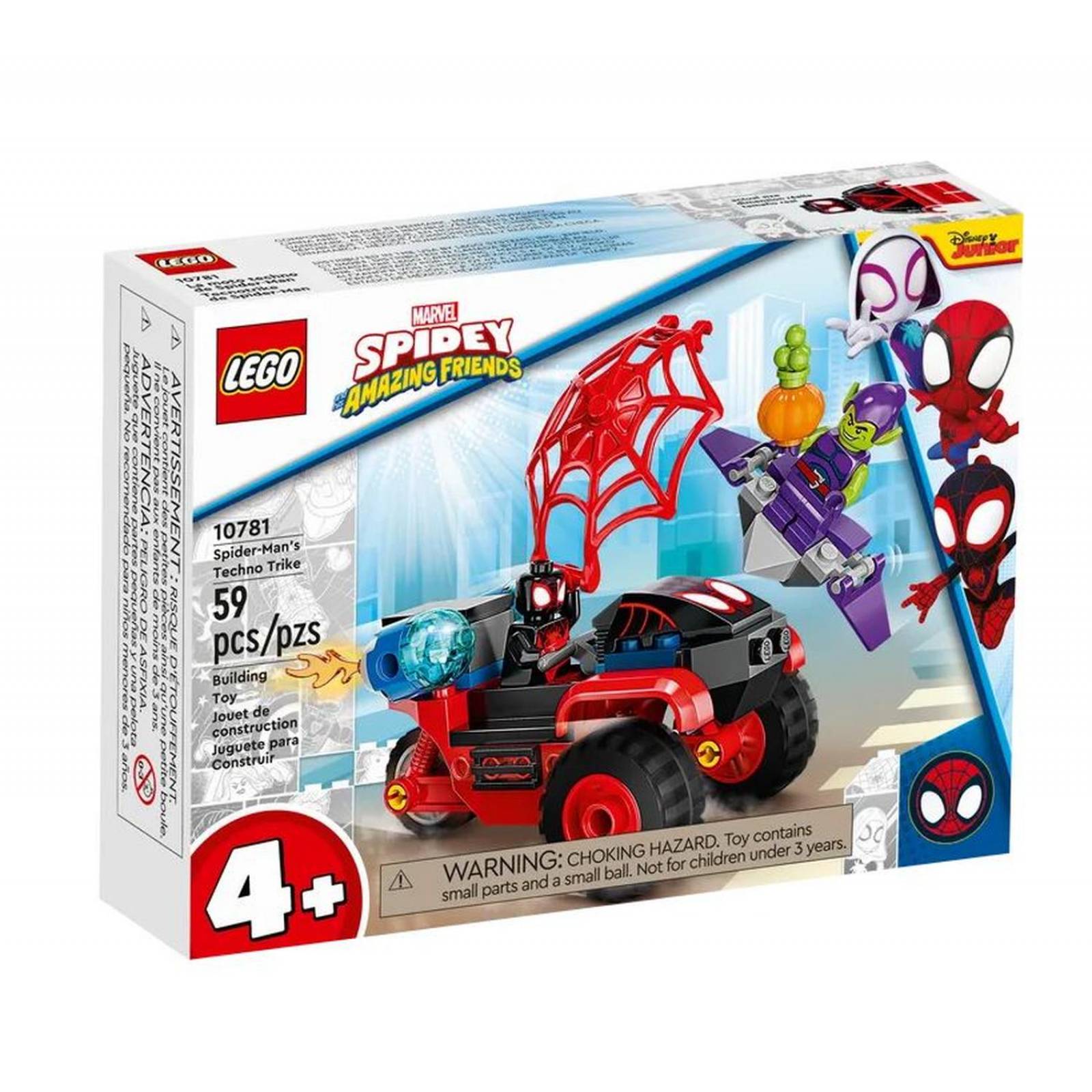 LEGO Marvel Spidey y su Super Equipo Miles Morales Tecnotrike de Spider Man 10781 