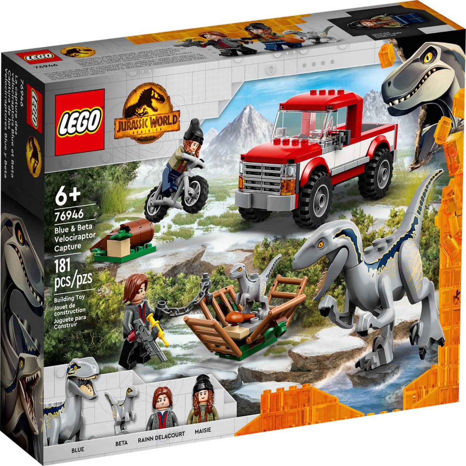 LEGO Jurassic World Captura de los Velocirraptores Blue y Beta 76946