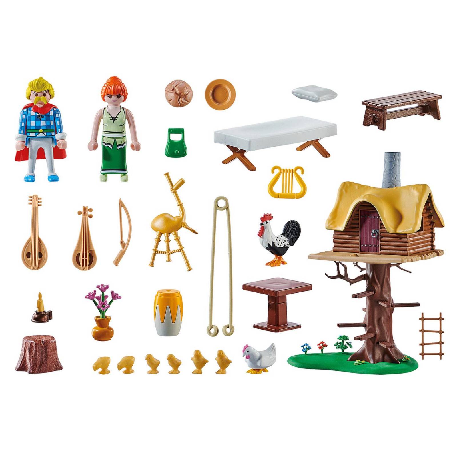 Playmobil Asterix: Asuranceturix Con Casa Del Arbol 71016 