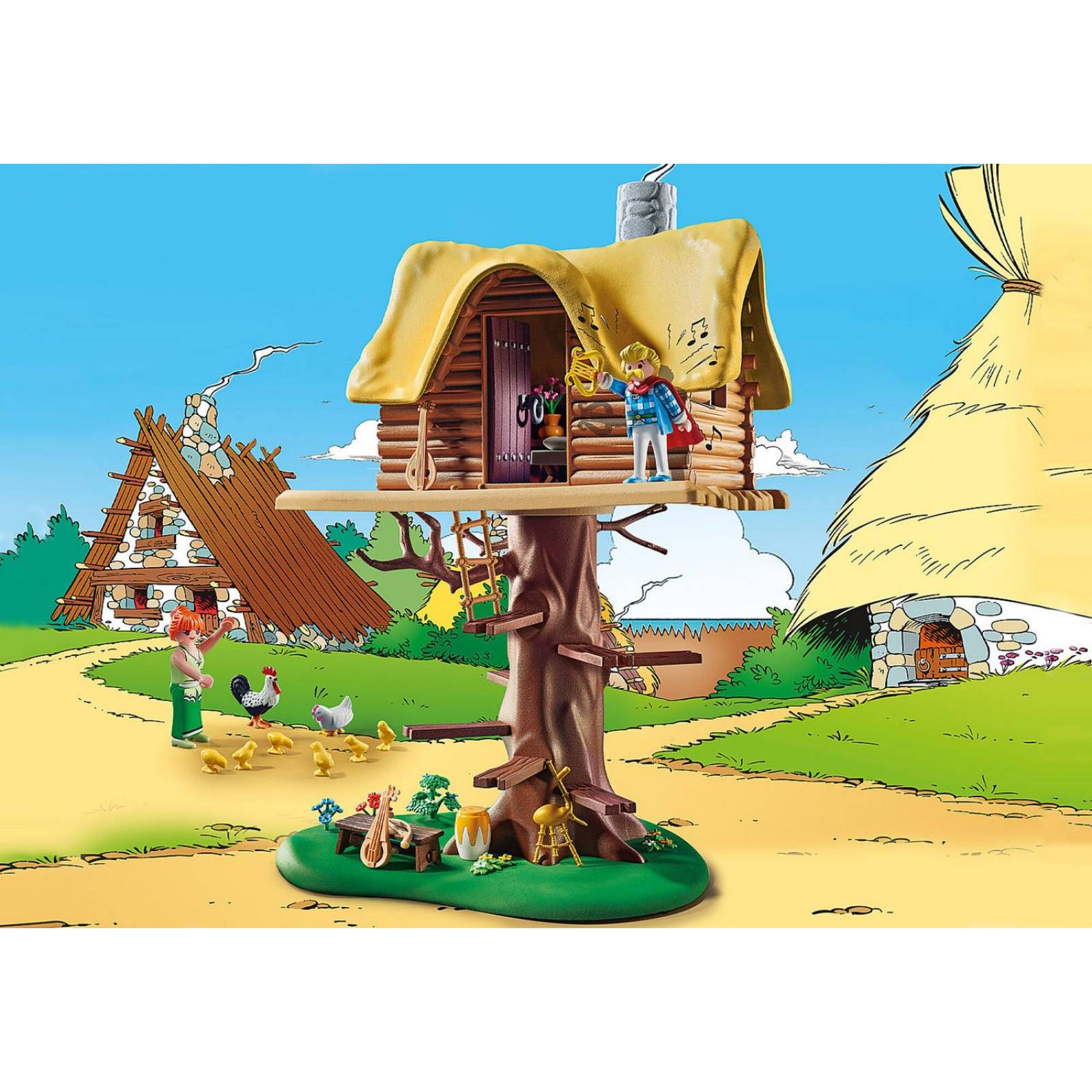 Playmobil Asterix: Asuranceturix Con Casa Del Arbol 71016 