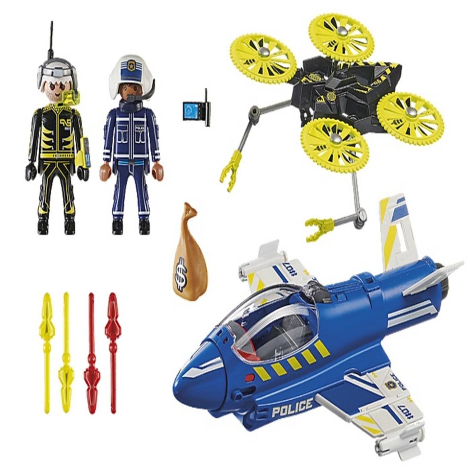 Playmobil City Action: Avion de la Policia Persecucion Dron 70780 