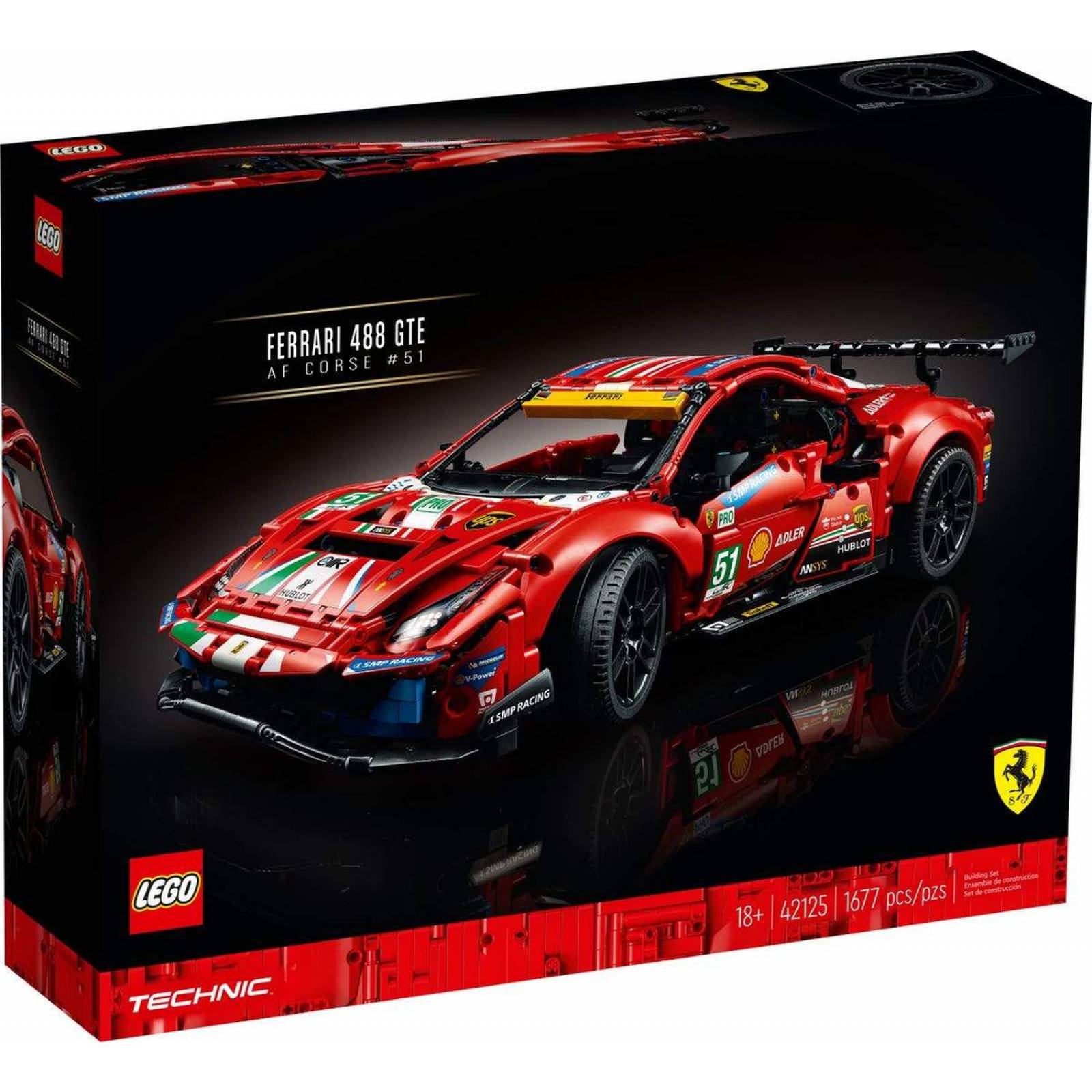 LEGO Technic Ferrari 488 GTE AF Corse 51 42125 