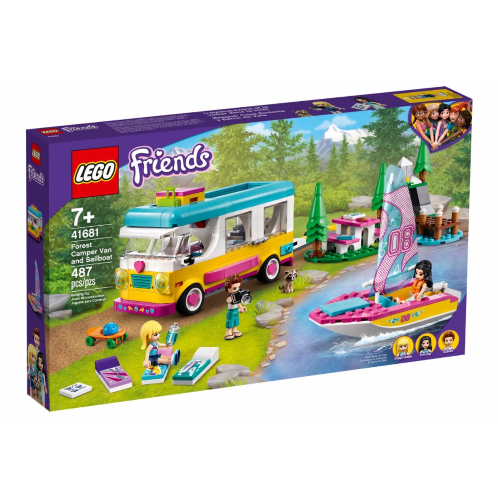LEGO Friends Bosque: Autocaravana y Barco de Vela 41681 