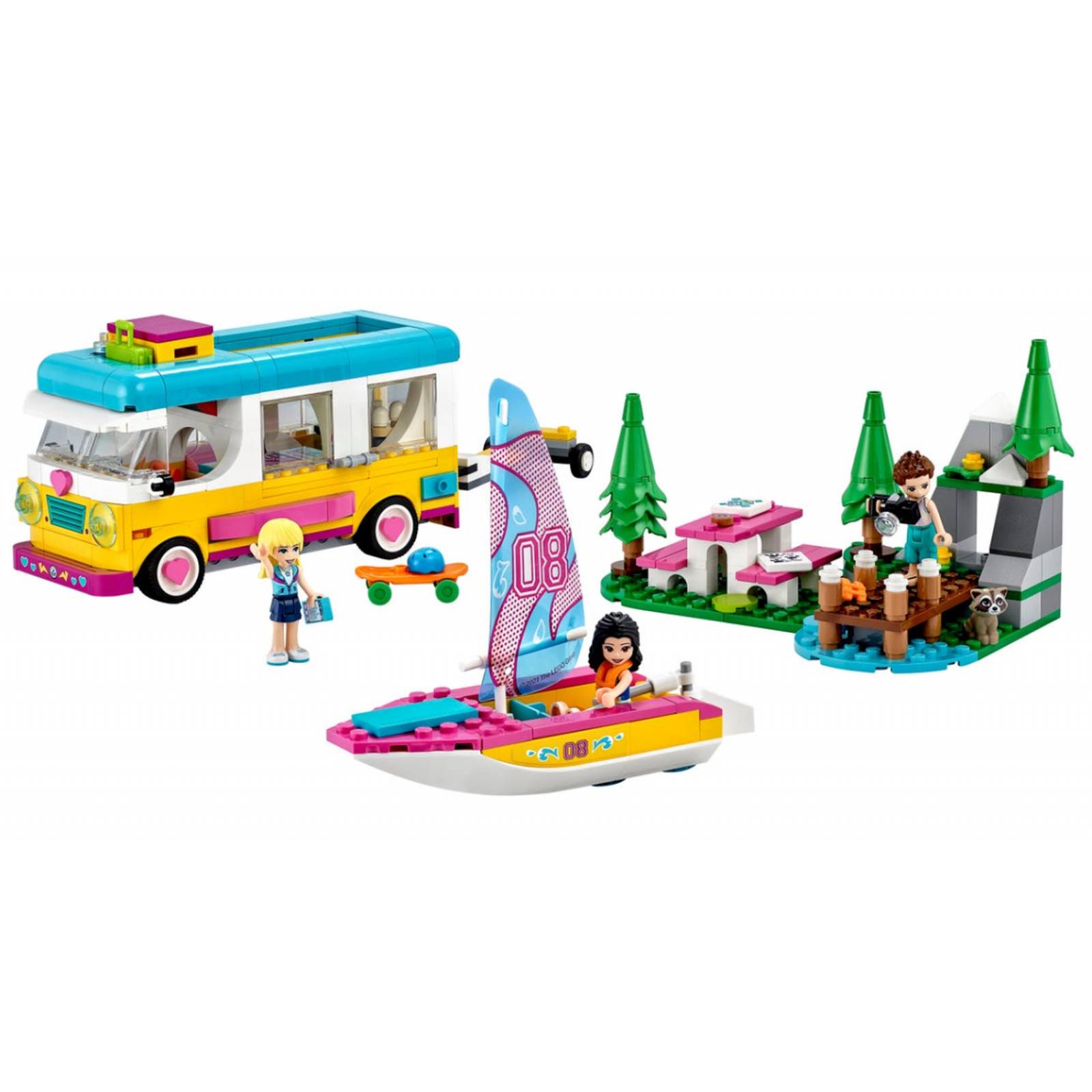 LEGO Friends Bosque: Autocaravana y Barco de Vela 41681 