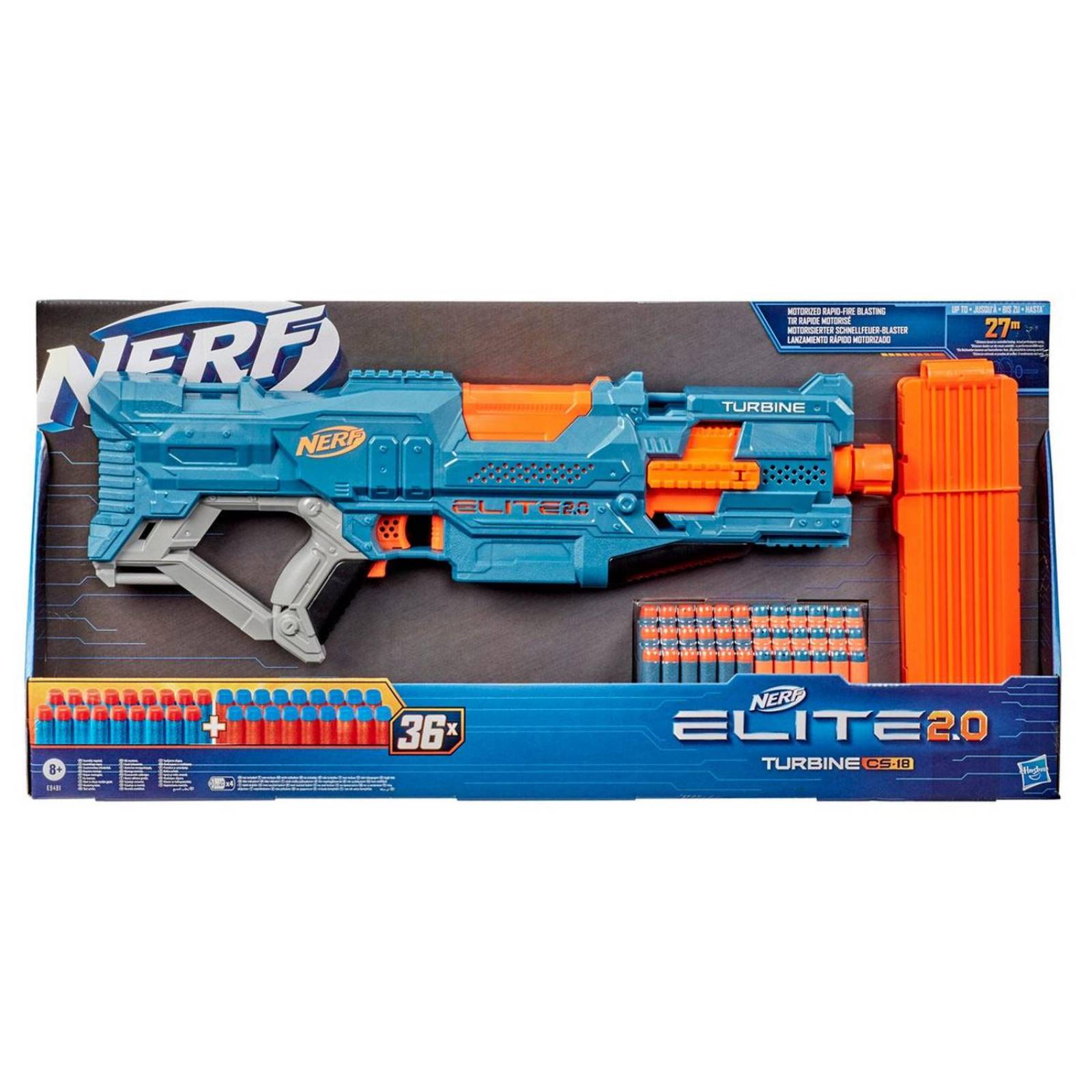 Nerf Elite 2.0: Turbine Cs 18 Lanzador Motorizado 