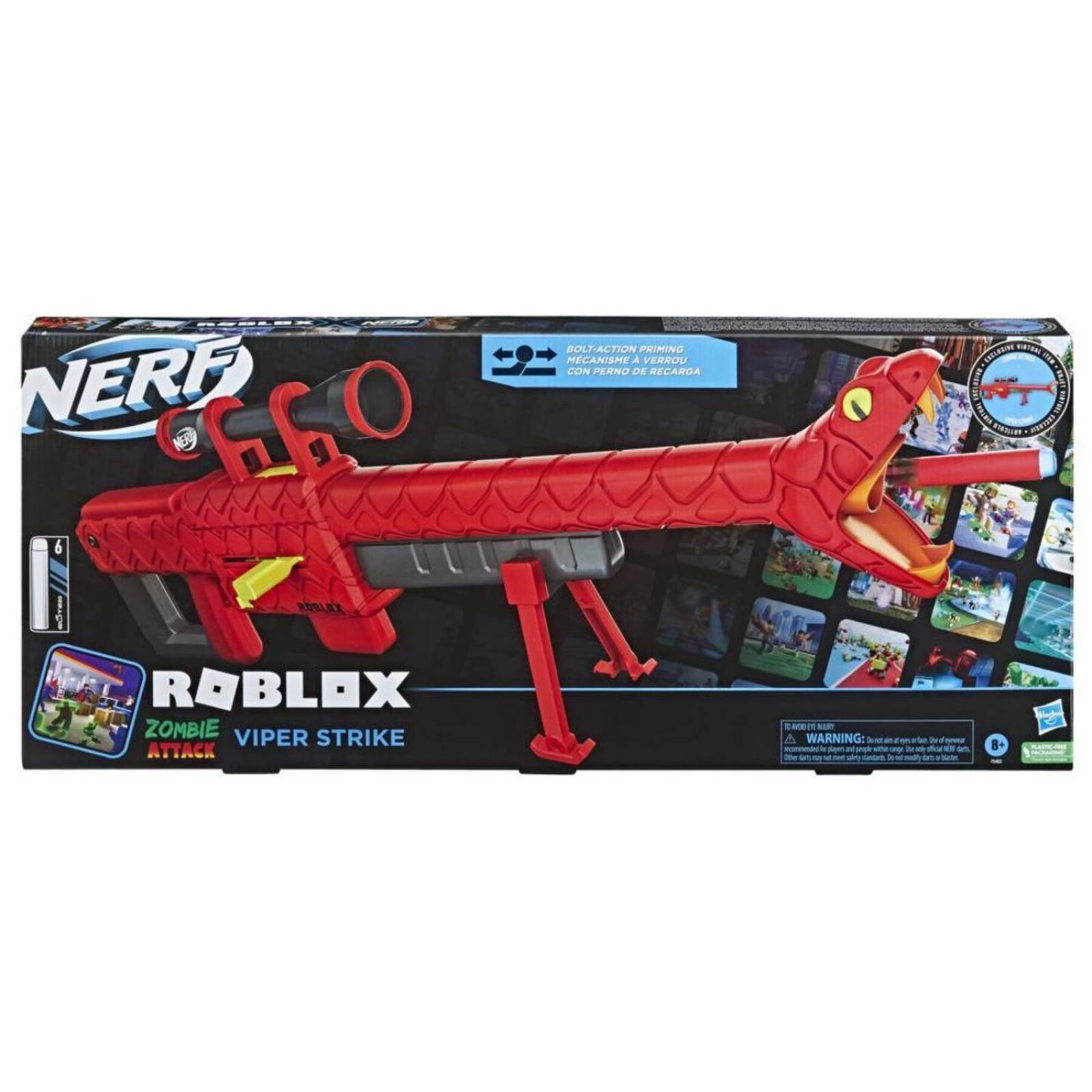 Nerf Roblox: Zombie Attack Viper Strike Lanzador De Dardos 