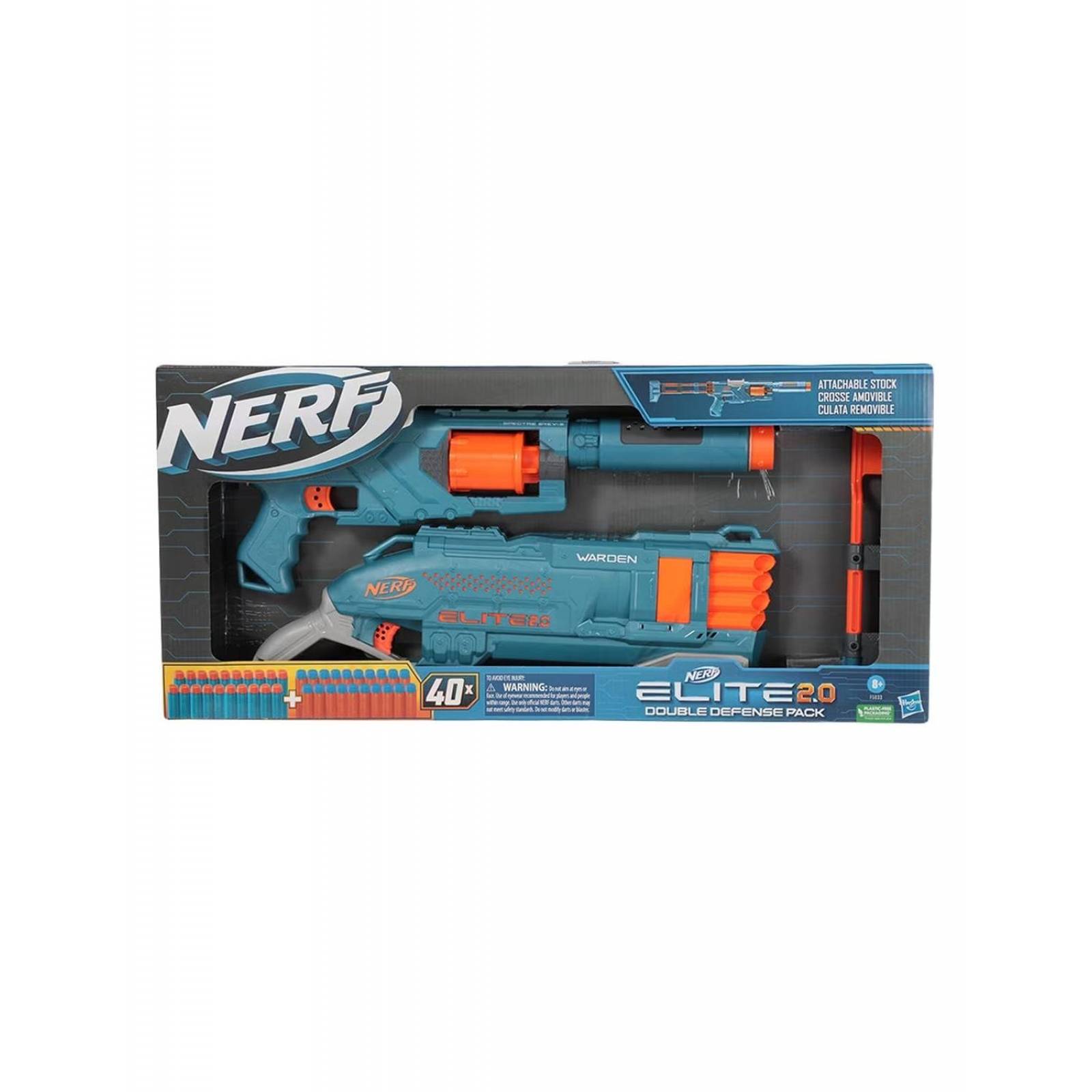 Nerf Elite 2.0: Double Defense Lanzador De Dardos