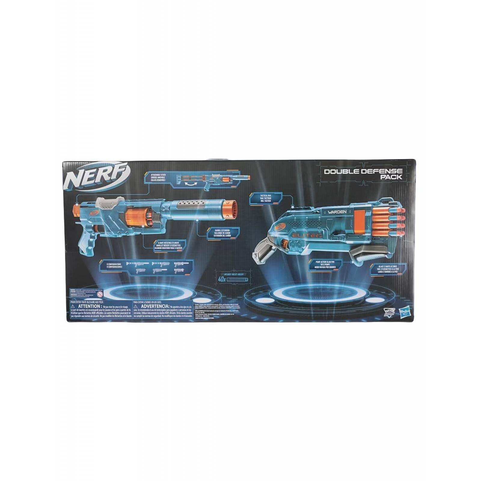 Nerf Elite 2.0: Double Defense Lanzador De Dardos
