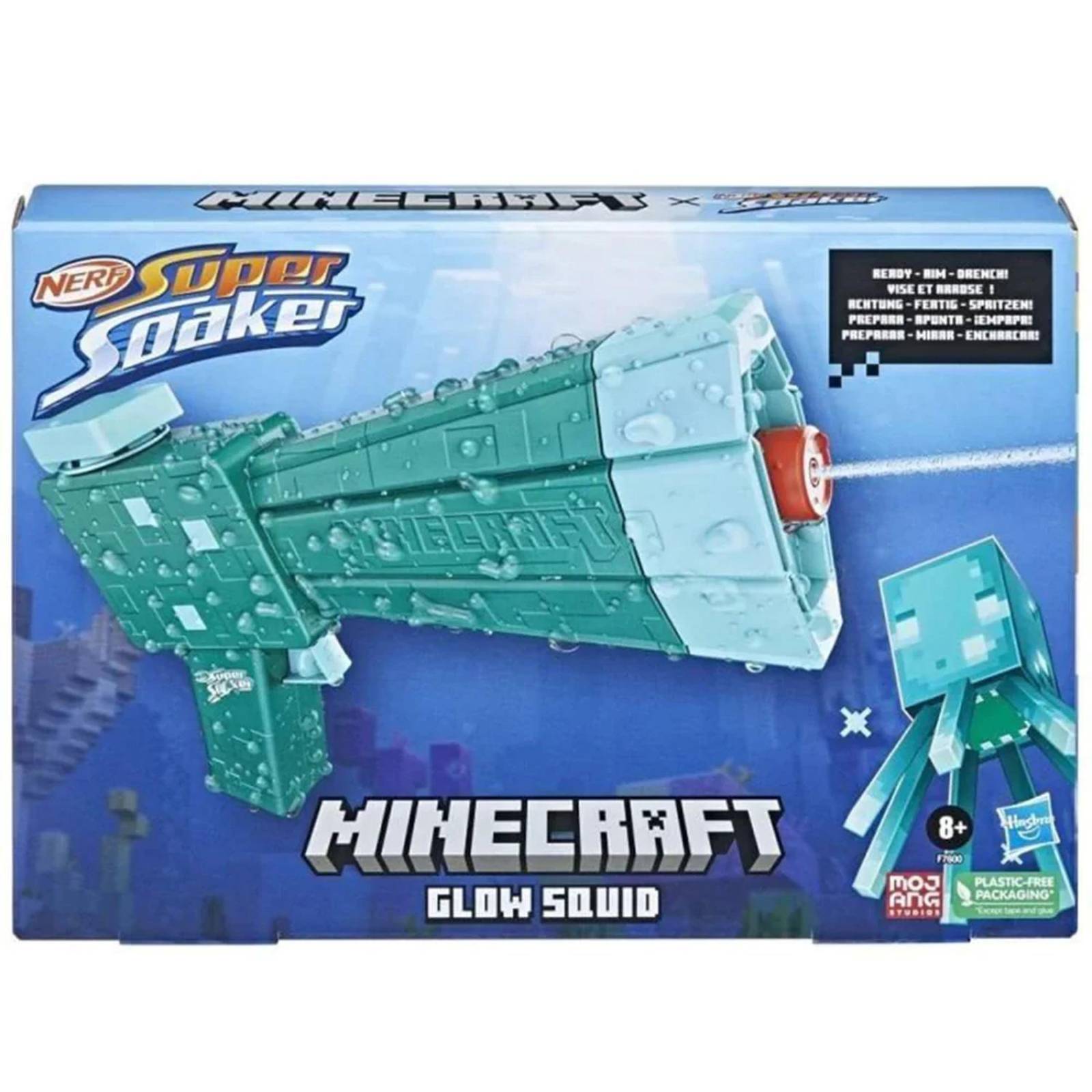 Super Soaker Minecraft: Soa Glow Squid Lanzador De Agua 