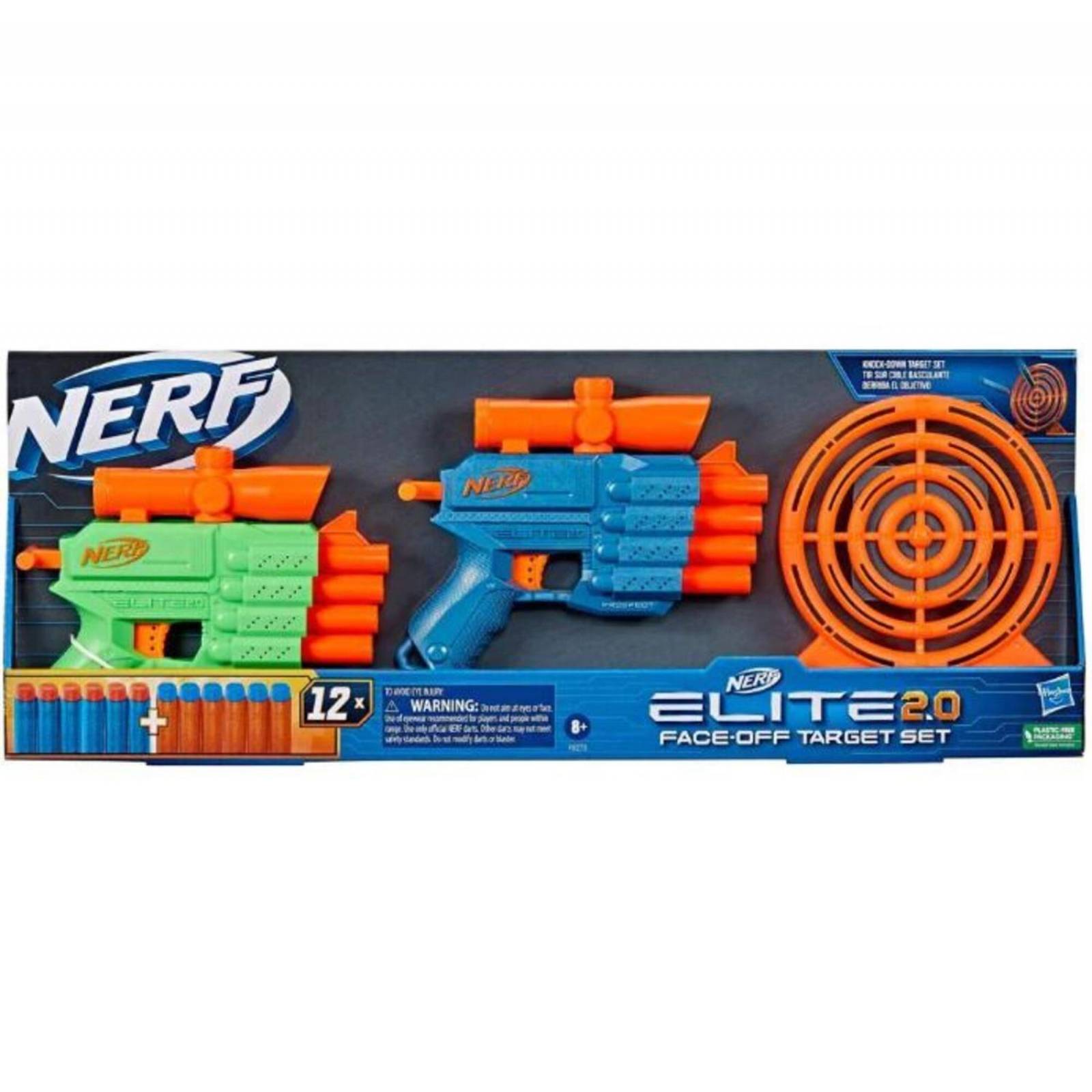 Nerf Elite 2.0: Set Face Off Target Lanzador De Dardos 