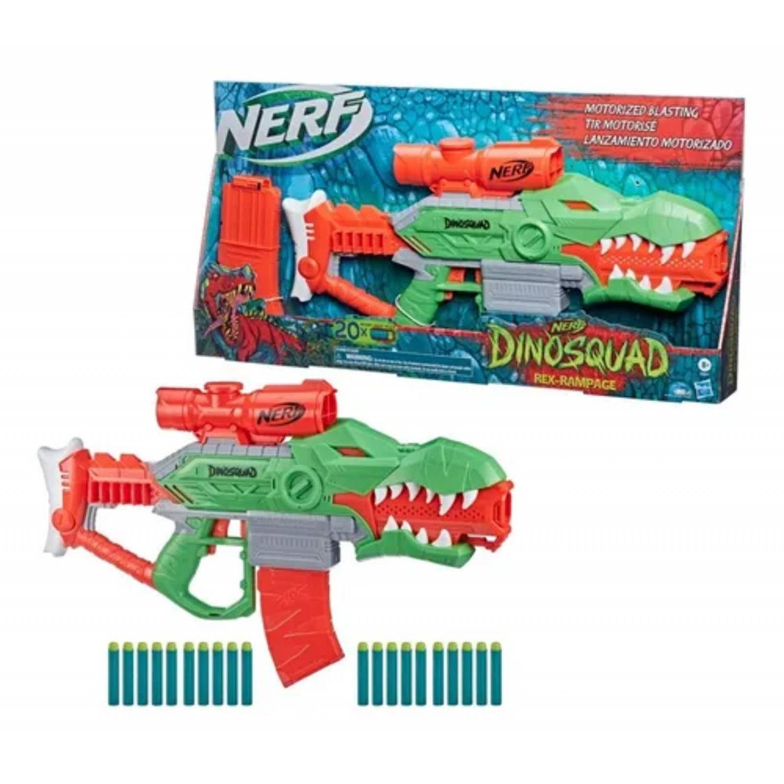 Nerf Dinosquad: Rex Rampage Lanzador De Dardos 