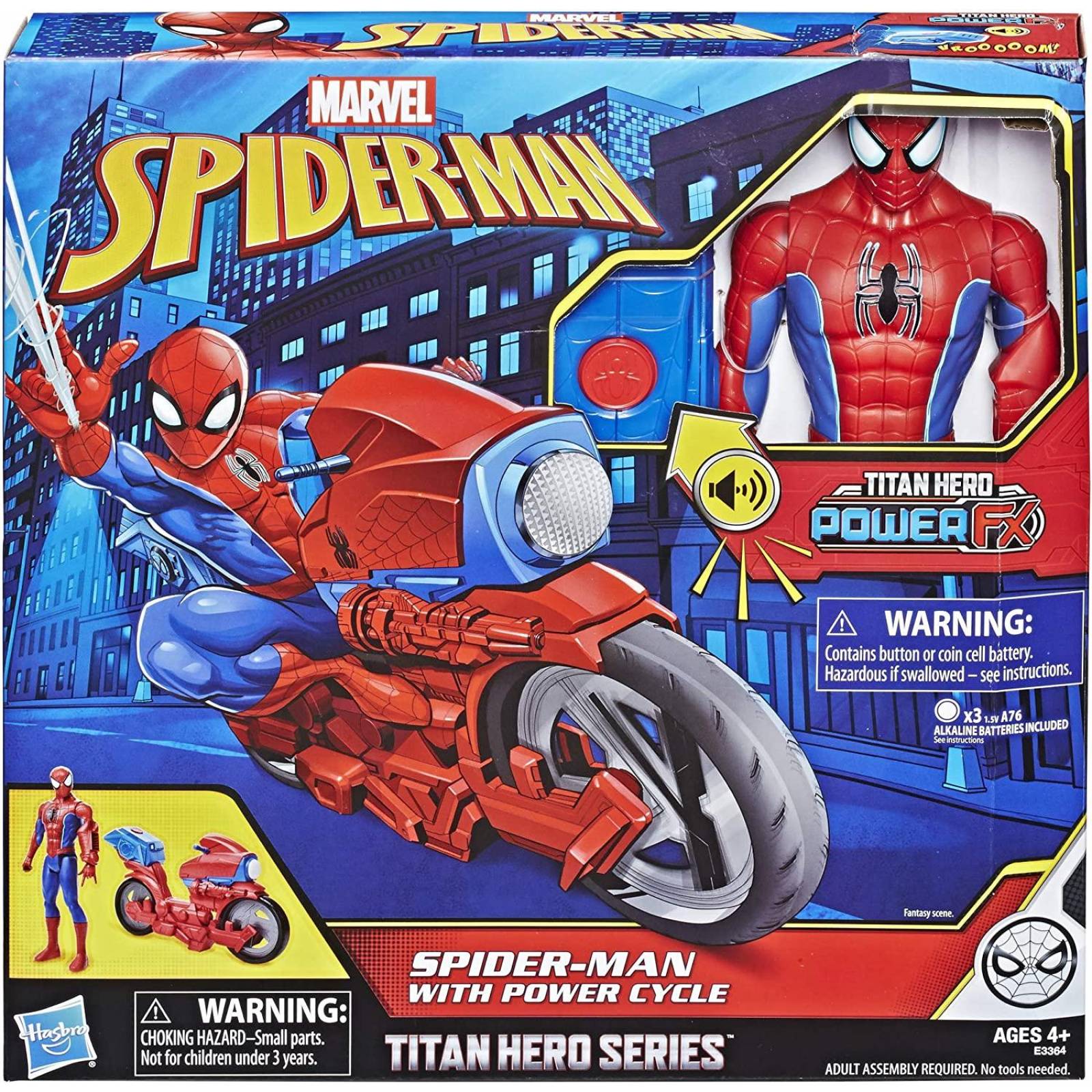 Marvel Titan Hero Series: Spiderman Con Motospider Fx 