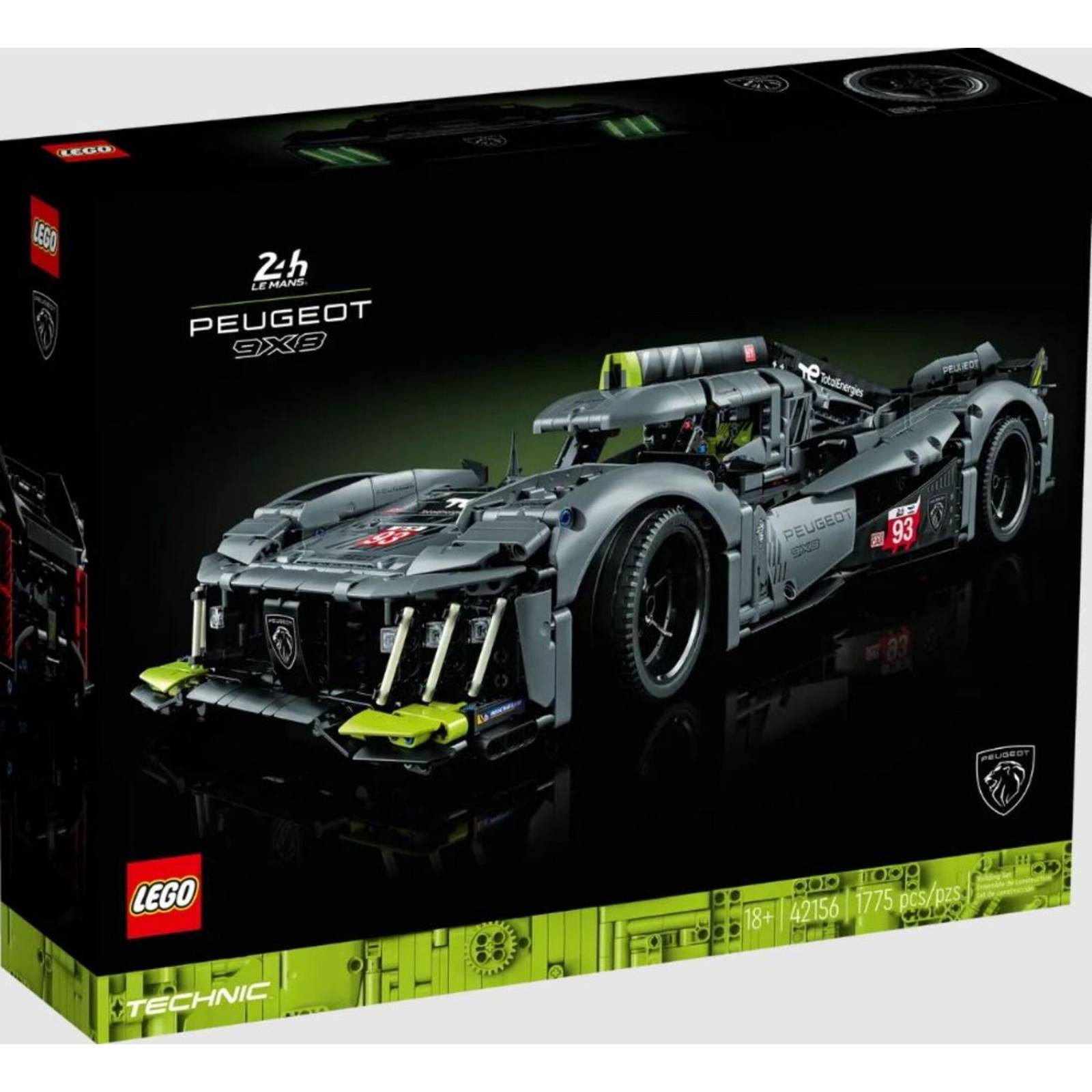 LEGO Technic PEUGEOT 9X8 24H Le Mans Hybrid Hypercar 42156 