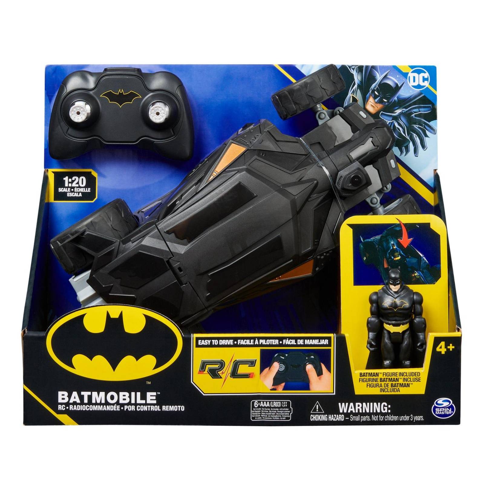 Batman: Batimovil Con Figura Escala 1/20 Rc 
