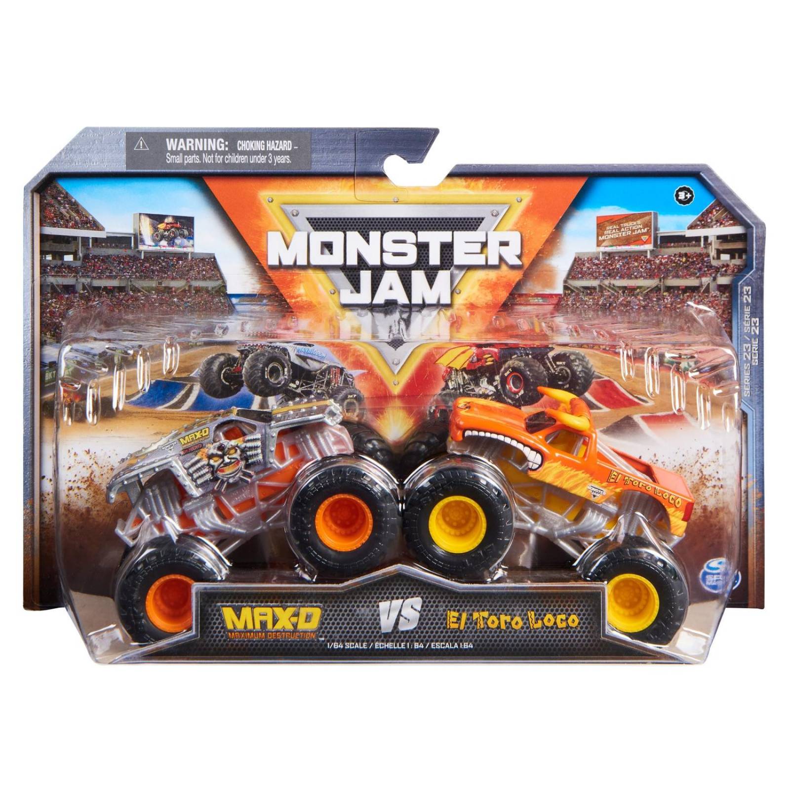 Monster Jam: Max D Vs El Toro Loco Escala 1/64 2 Pack