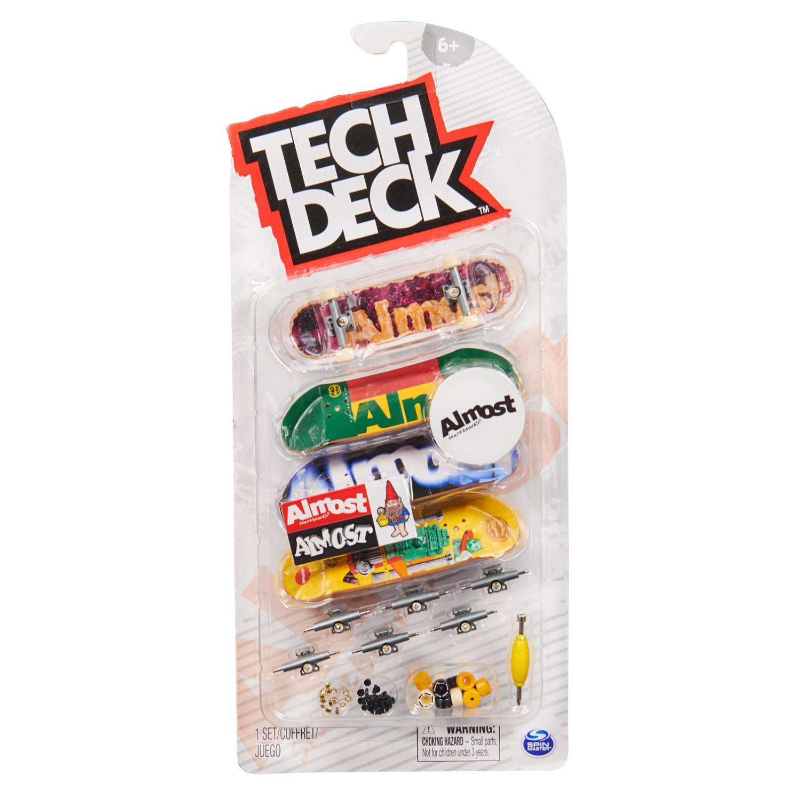 Tech Deck: Skateboards Almost, Plan B, Revive, Primitive - 4 Pack Sorpresa 
