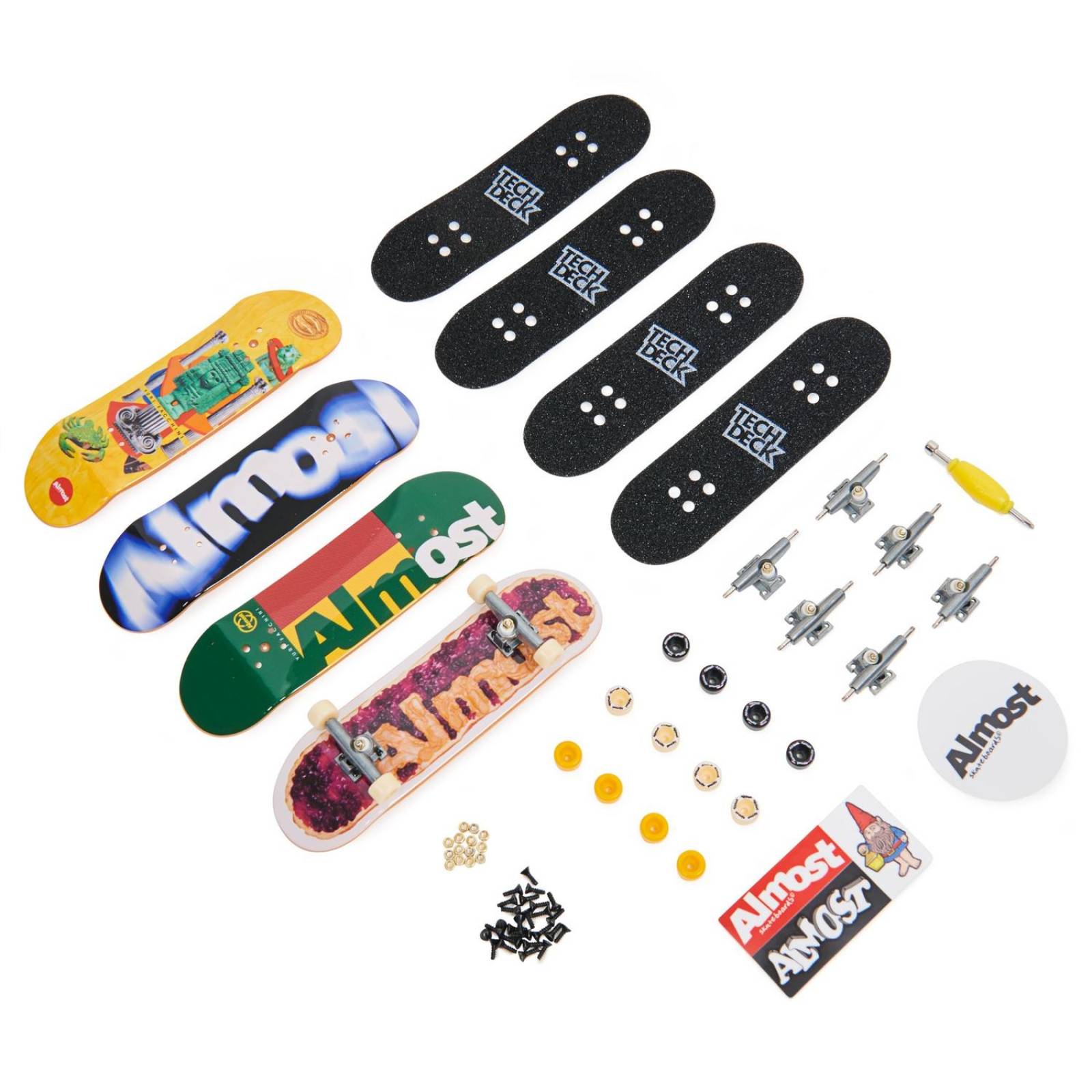 Tech Deck: Skateboards Almost, Plan B, Revive, Primitive - 4 Pack Sorpresa 