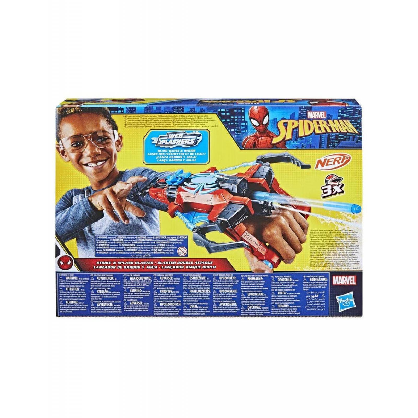 Marvel Spiderman: Webs Blaster Lanzador De Dardos Y Agua 2 En 1 