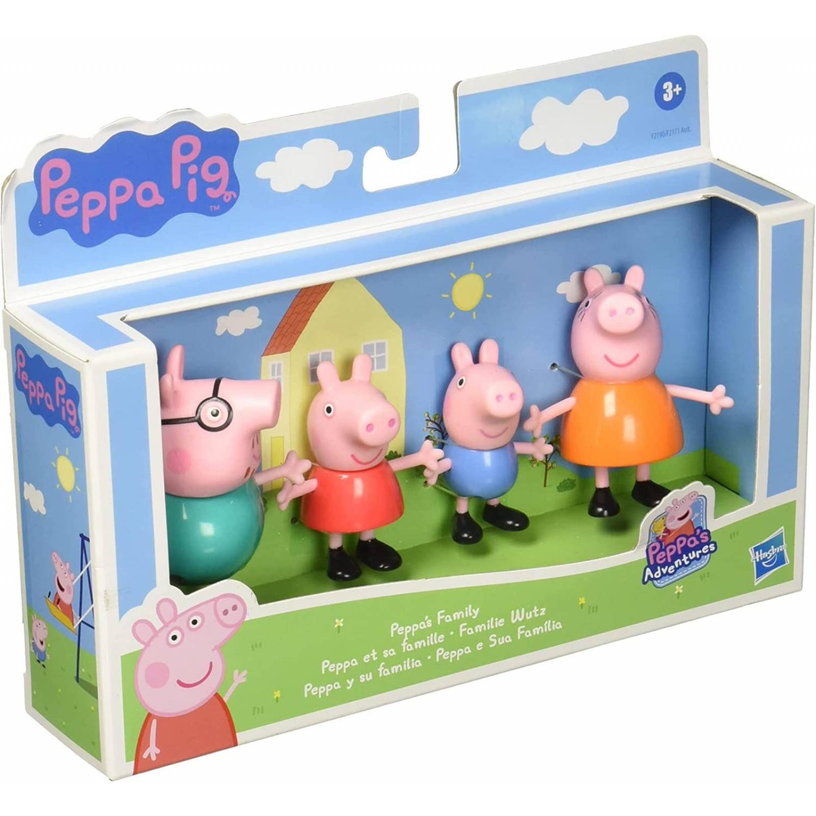 Hasbro - Peppa Pig - Pack de 4 figuras de la familia Peppa Pig en  vacaciones - Modelos surtidos ㅤ, Peppa Pig. Cat 54