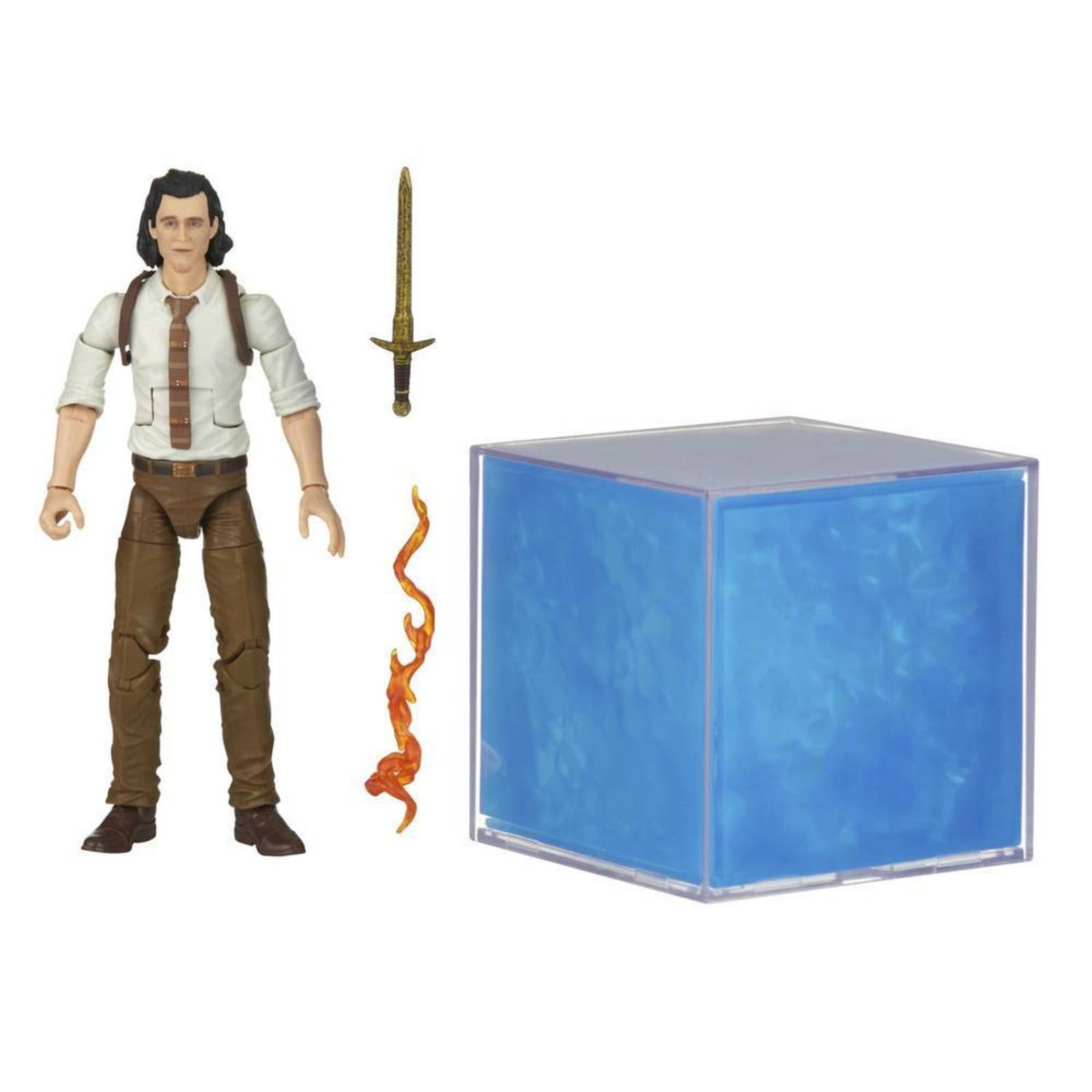 Marvel Legends: Teseracto Replica Premium Y Figura De Loki 