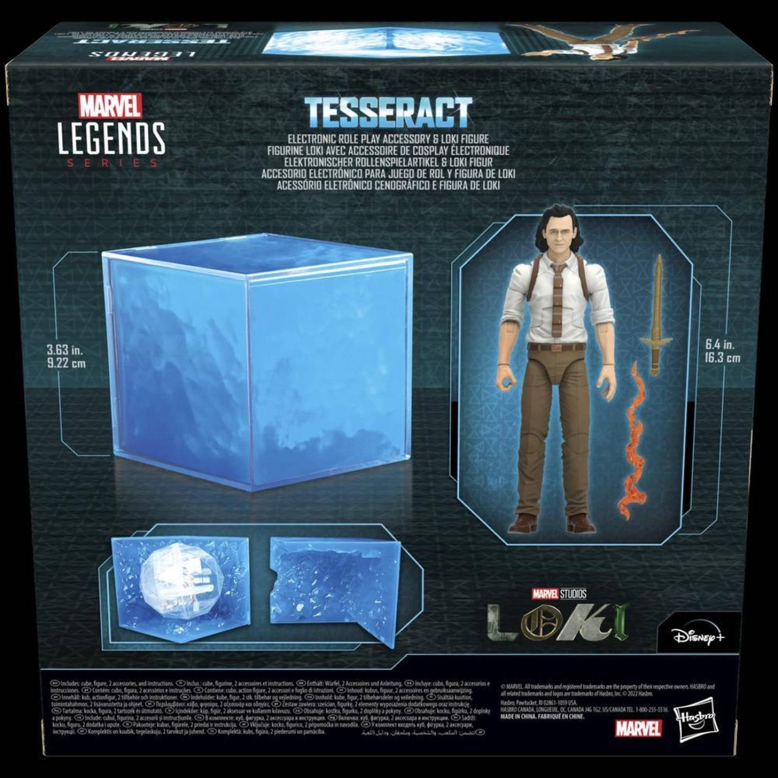 Marvel Legends: Teseracto Replica Premium Y Figura De Loki 