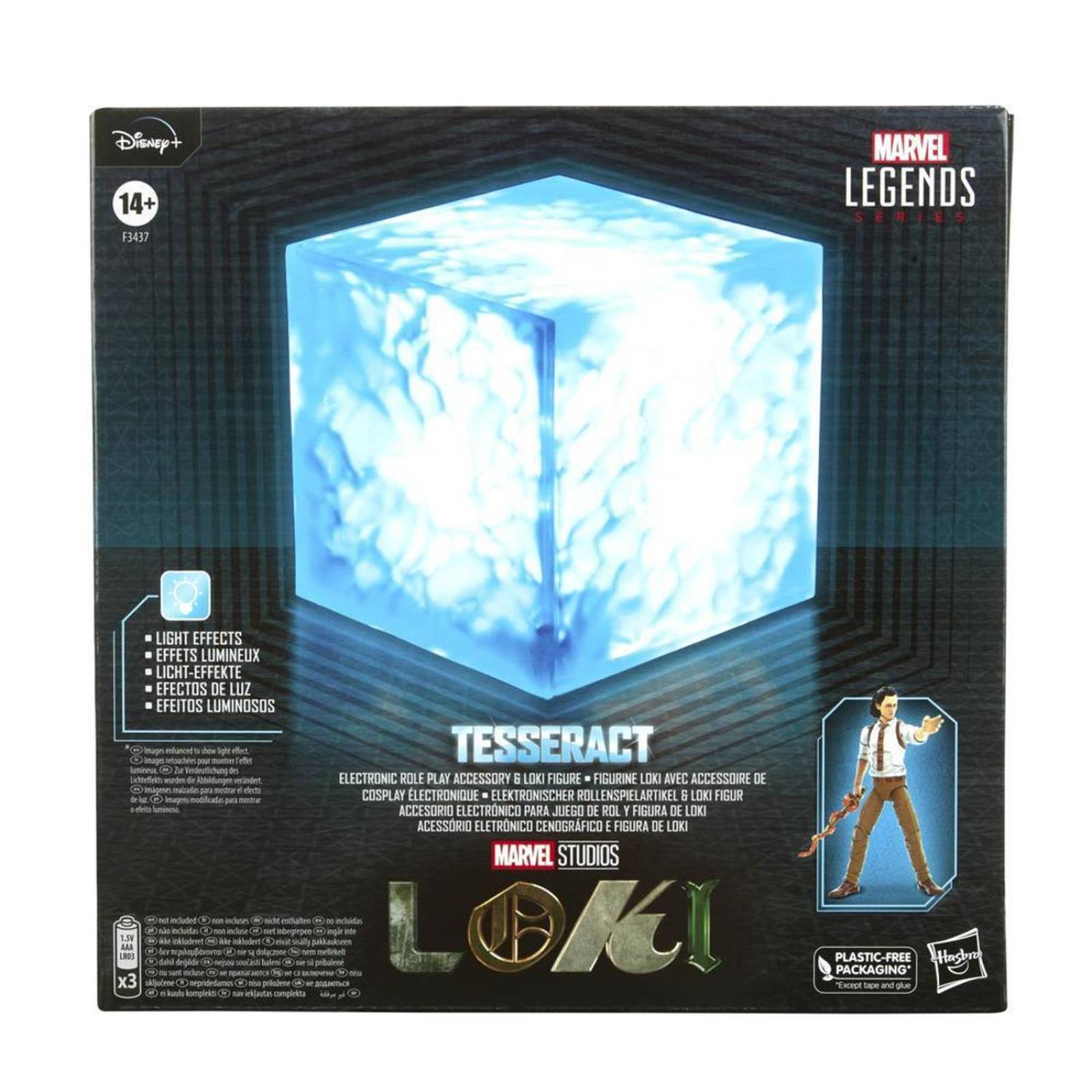 Marvel Legends: Teseracto Replica Premium Y Figura De Loki 