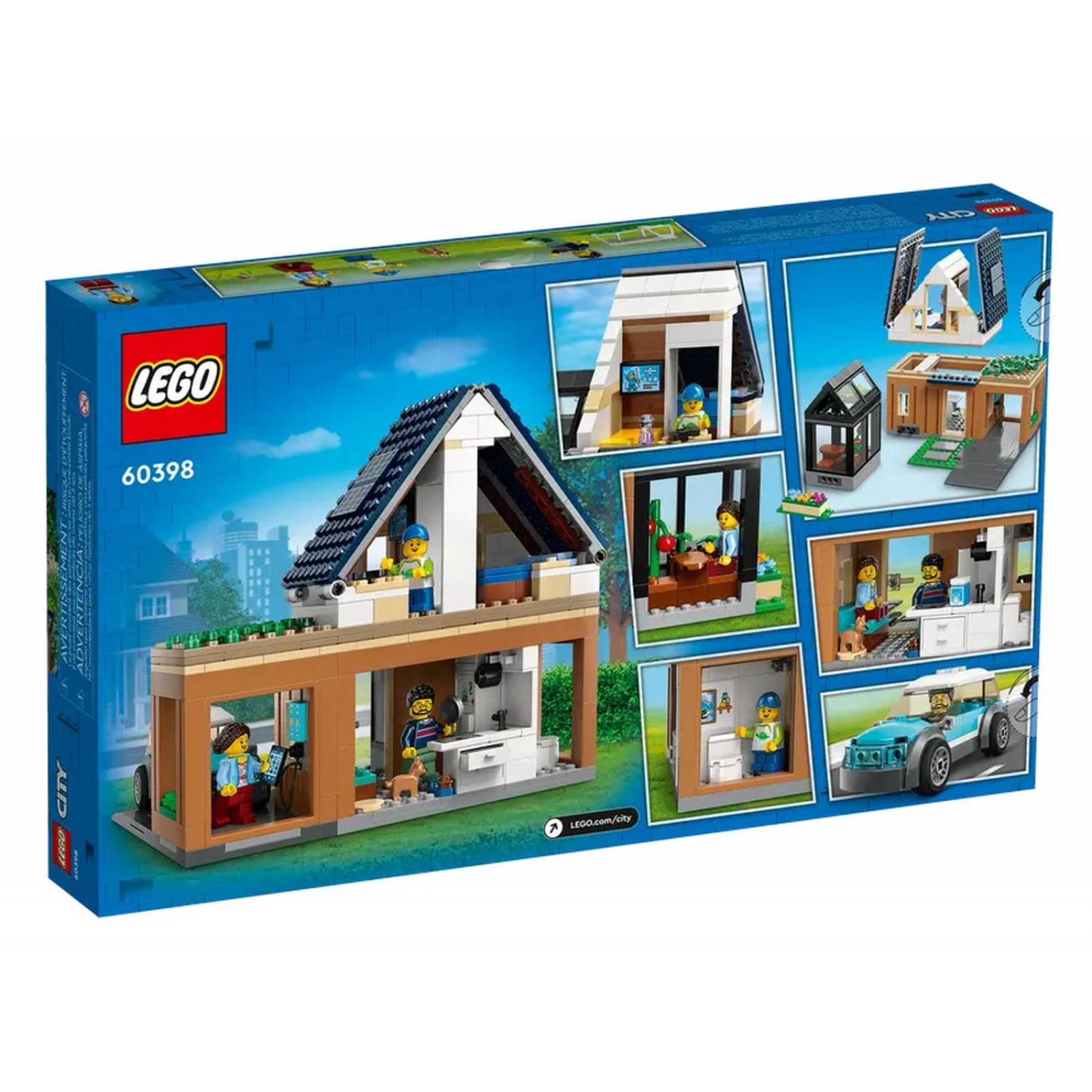 LEGO City Casa Familiar y Coche Electrico 60398 