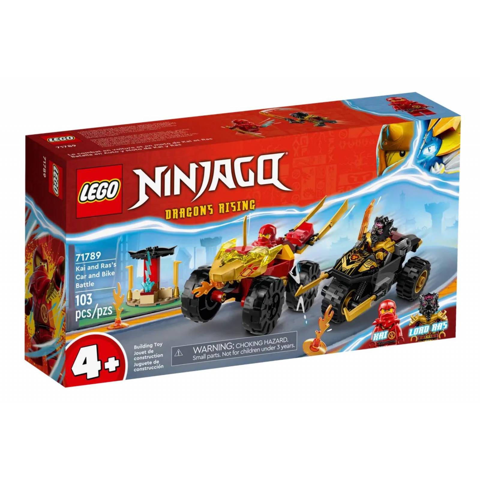 LEGO Ninjago Batalla en Coche y Moto de Kai y Ras 71789 