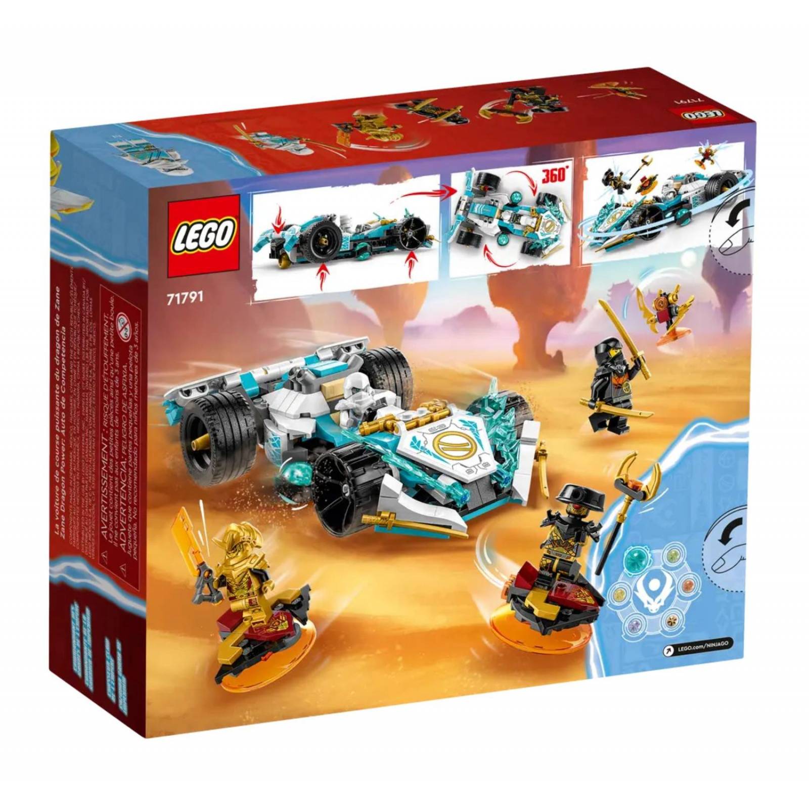 LEGO Ninjago Zane Dragon Power: Deportivo de Competicion Spinjitzu 71791 