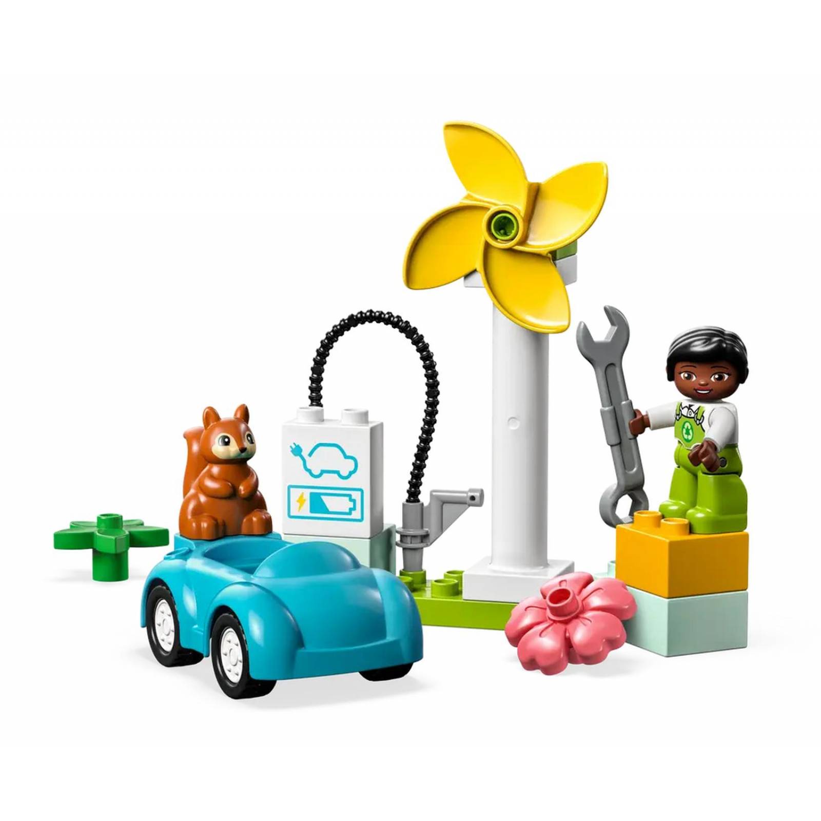 LEGO Duplo Aerogenerador y Coche Electrico 10985 