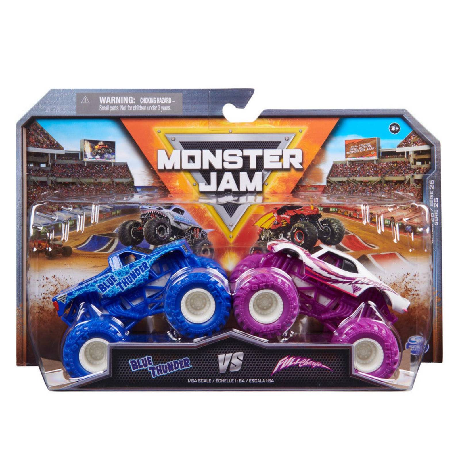 Monster Jam: Blue Thunder Vs Full Charge Escala 1/64 2 Pack 