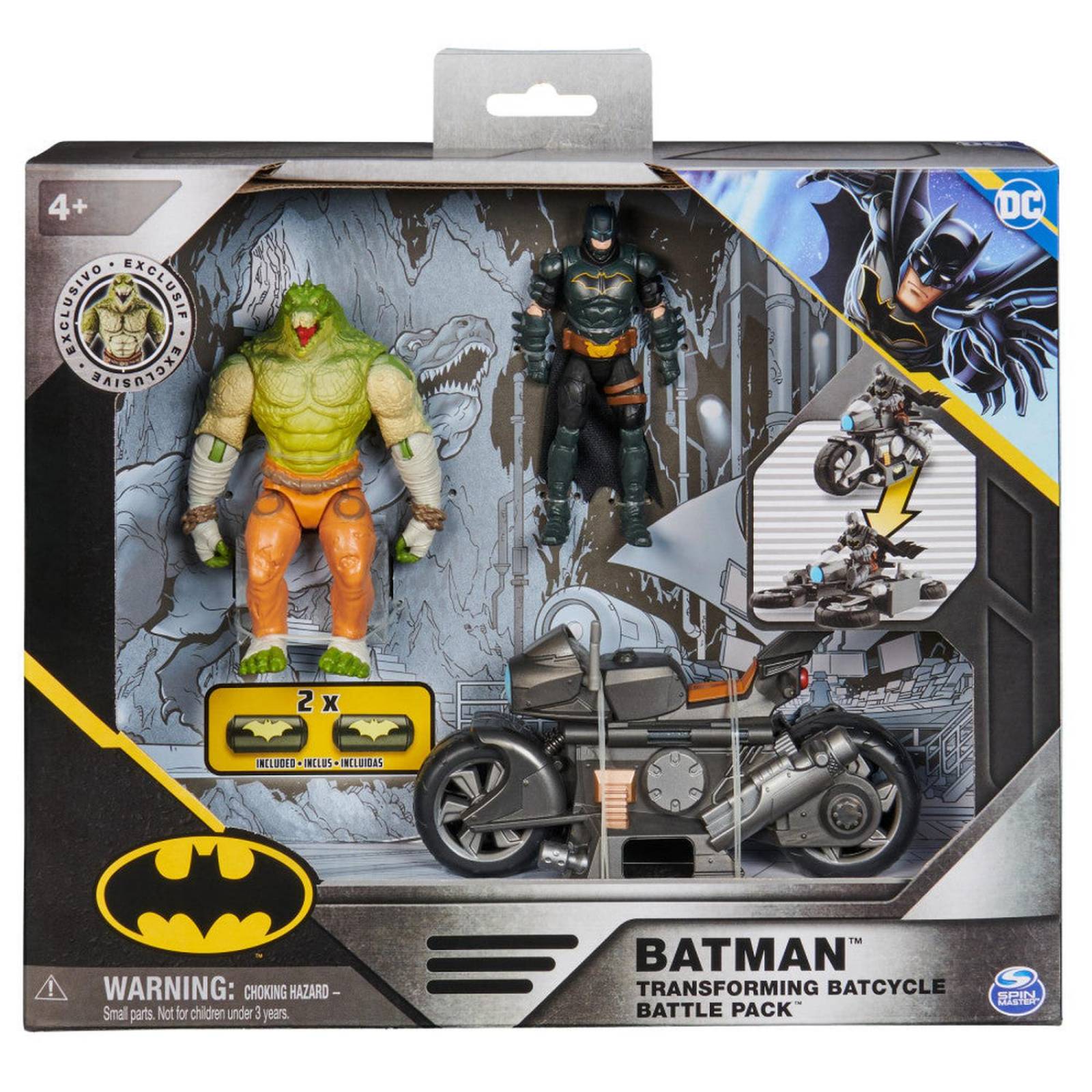 Batman: Set Batimoto Trasformable Con Figuras 4 Pulgadas 